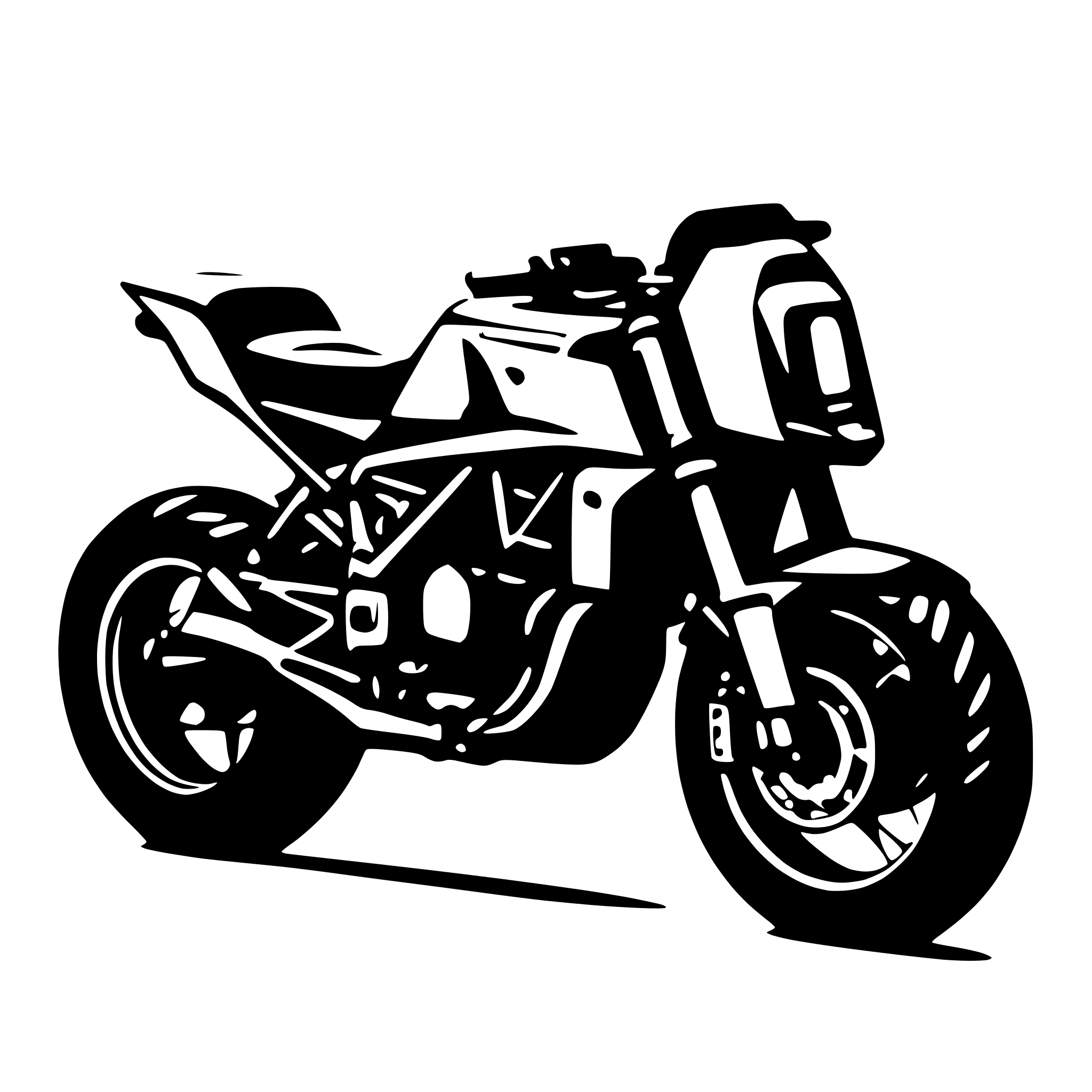 AI-generated SVG of a Husqvarna Nuda 900 sillouhette