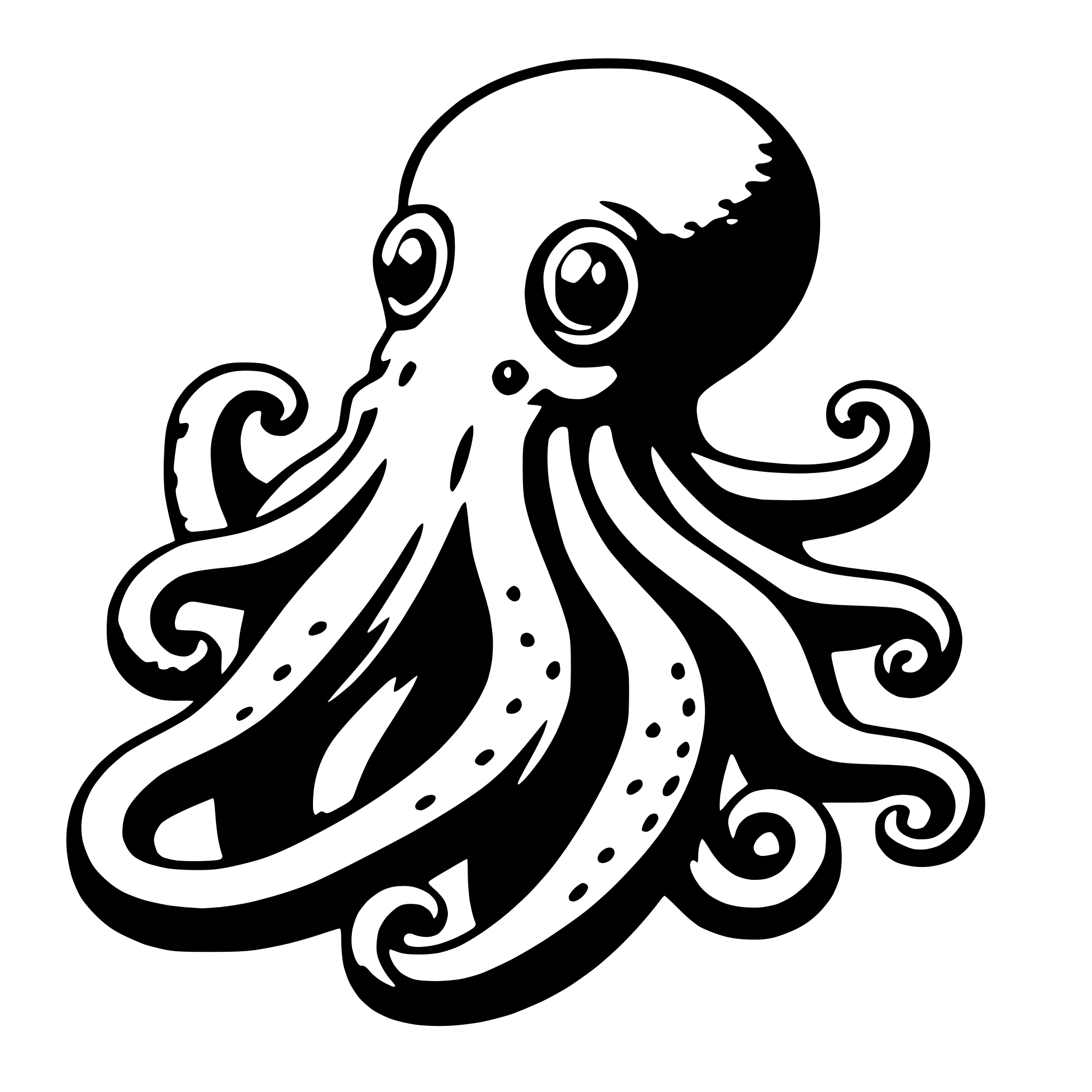 AI-generated SVG of 'octopus'