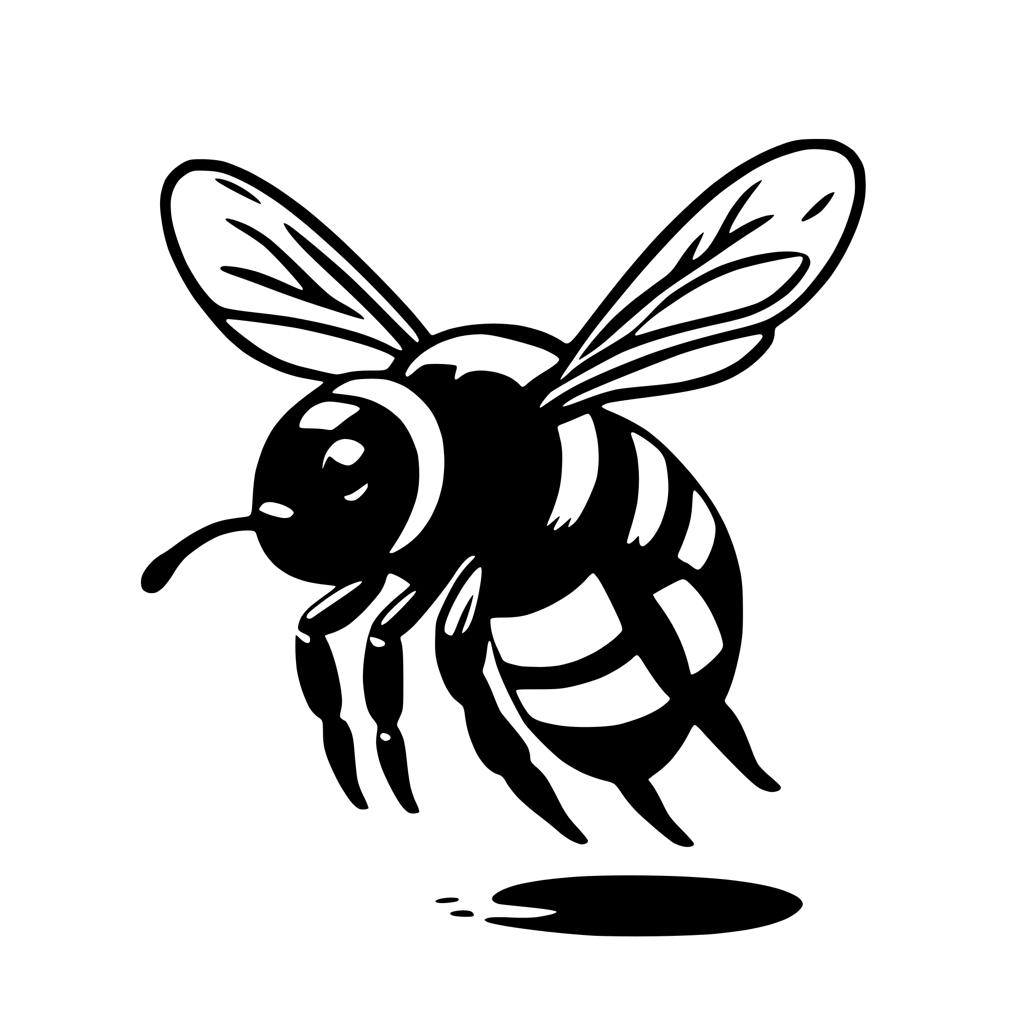 AI-generated SVG of a bumble bee