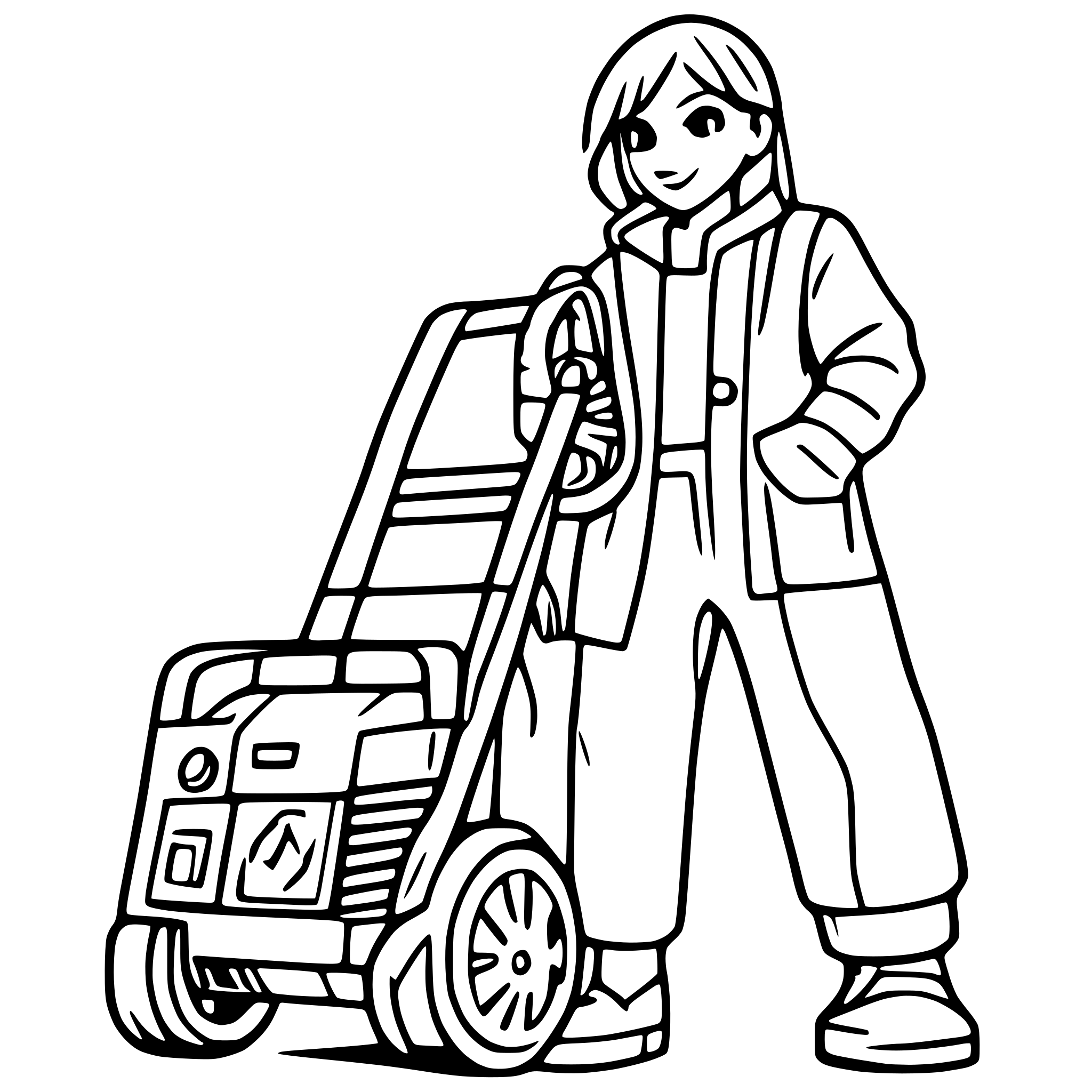 AI-generated SVG of a pressure washer
