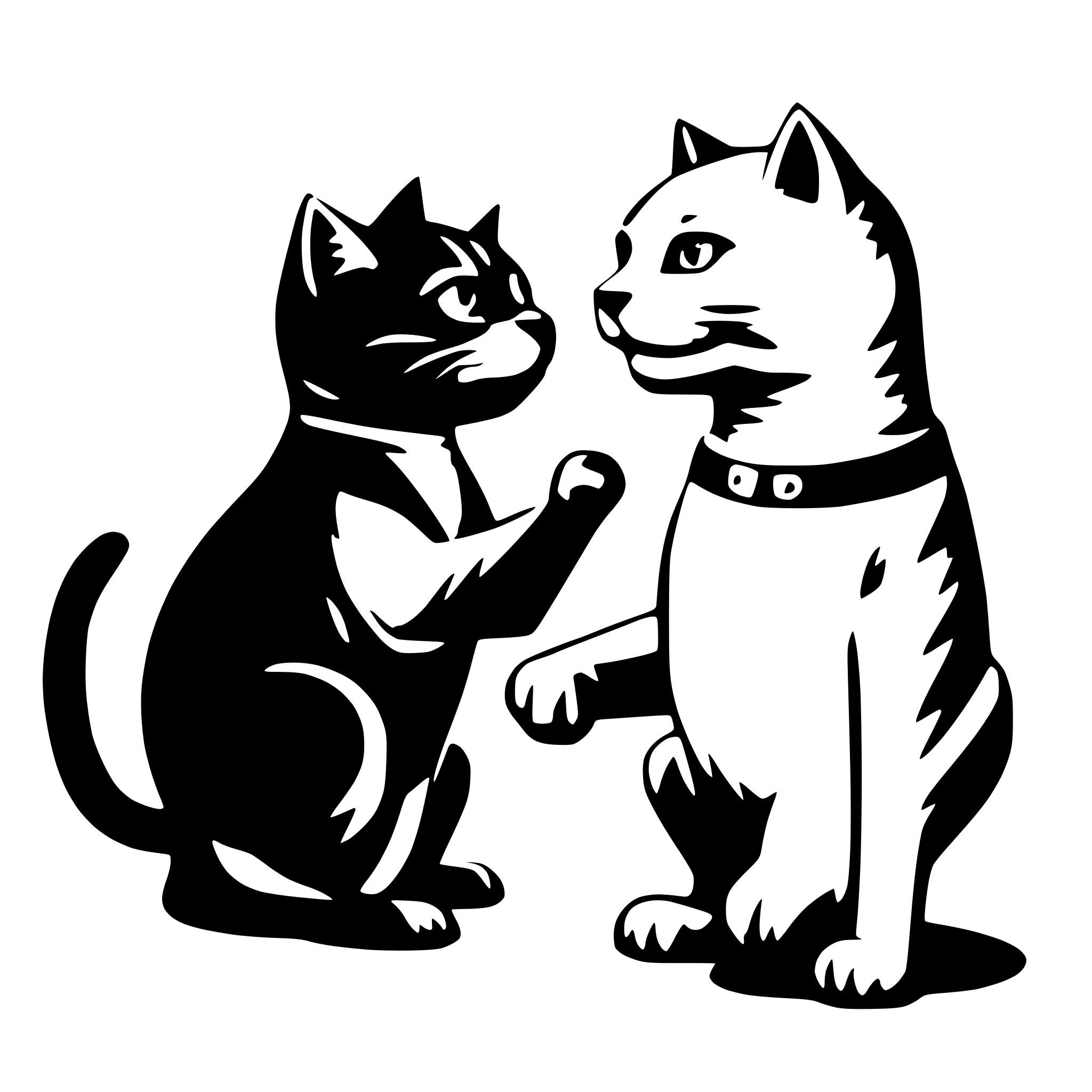 AI-generated SVG of a cat fighting a dog
