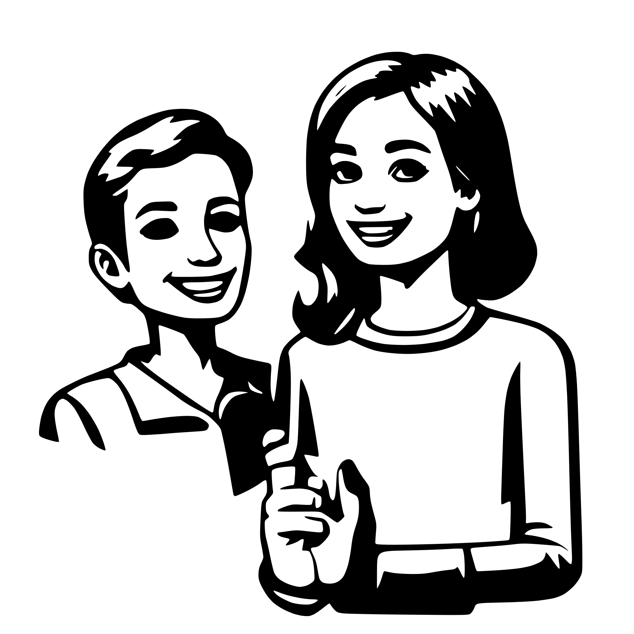 AI-generated SVG of 'customer and say good'