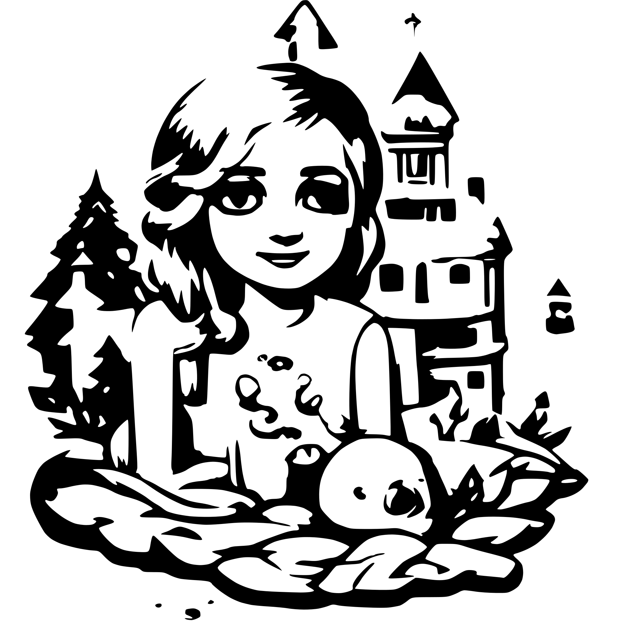 AI-generated SVG of a christmas family