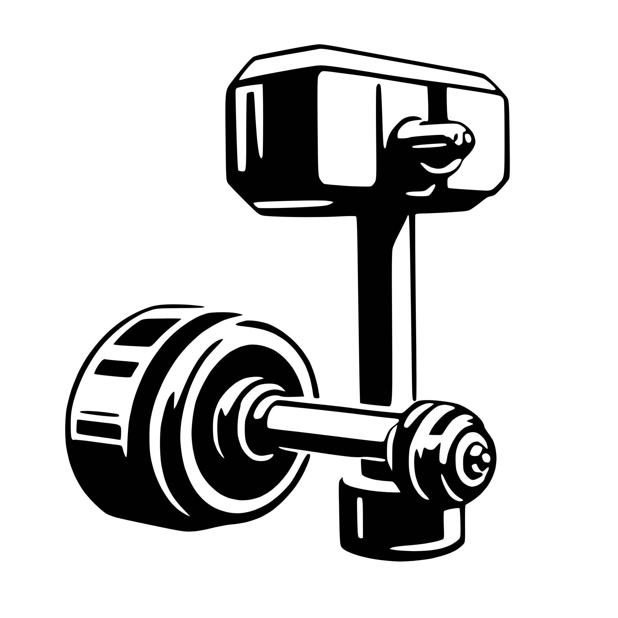 AI-generated SVG of a dumbbell