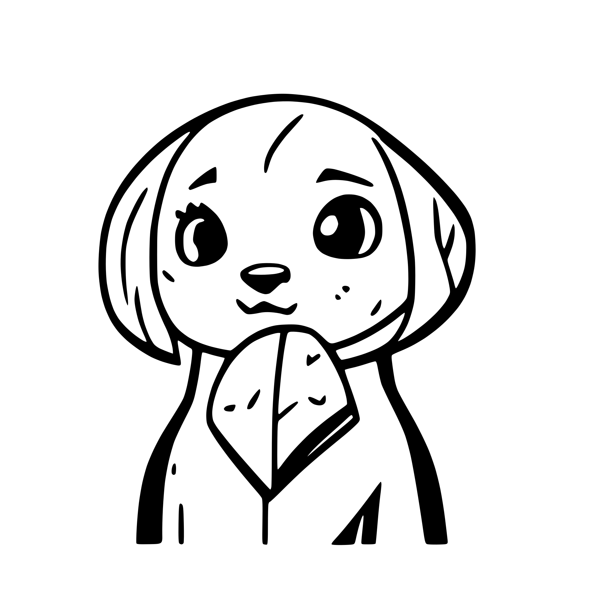 AI-generated SVG of a a sad dog with tear waving