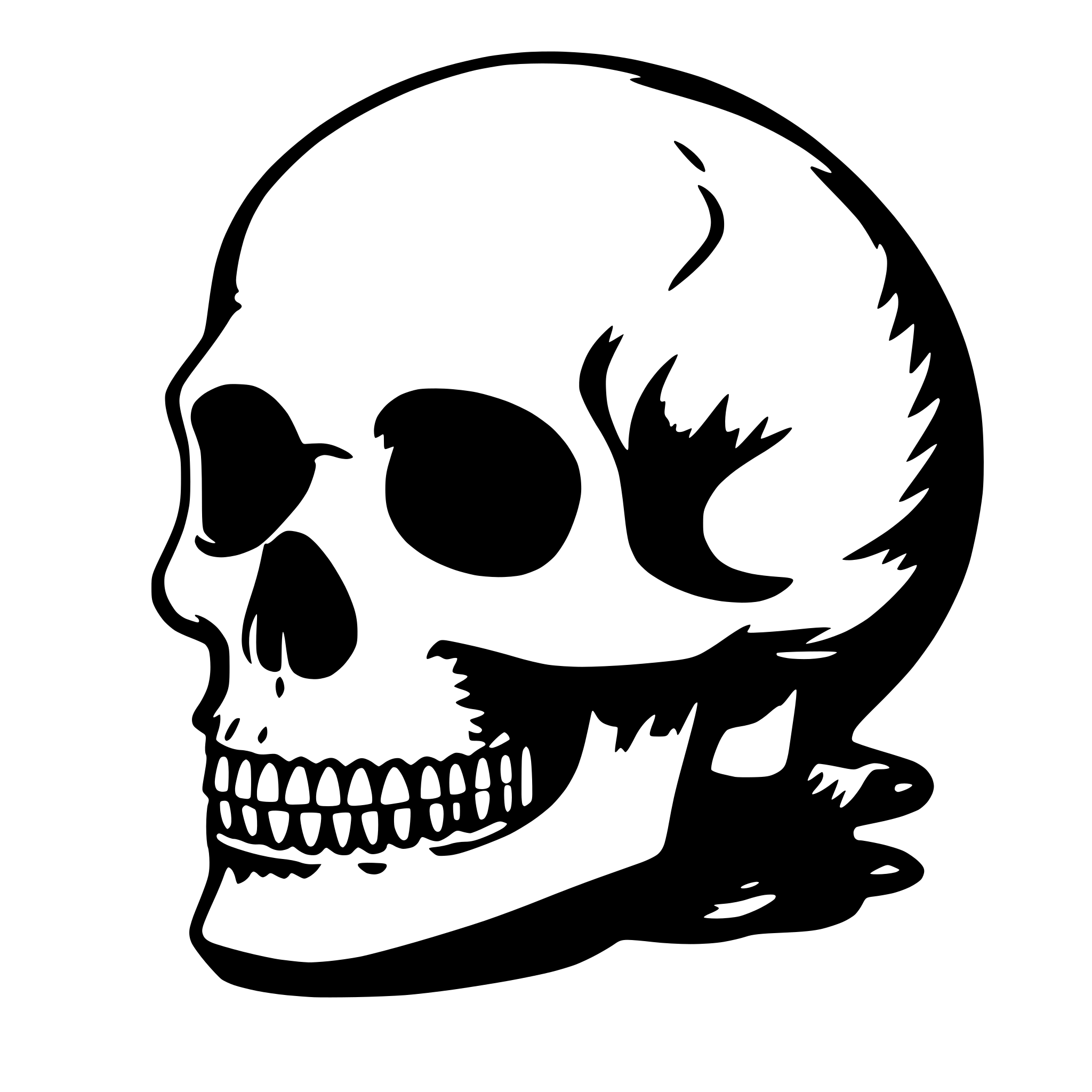 AI-generated SVG of 'a skull'
