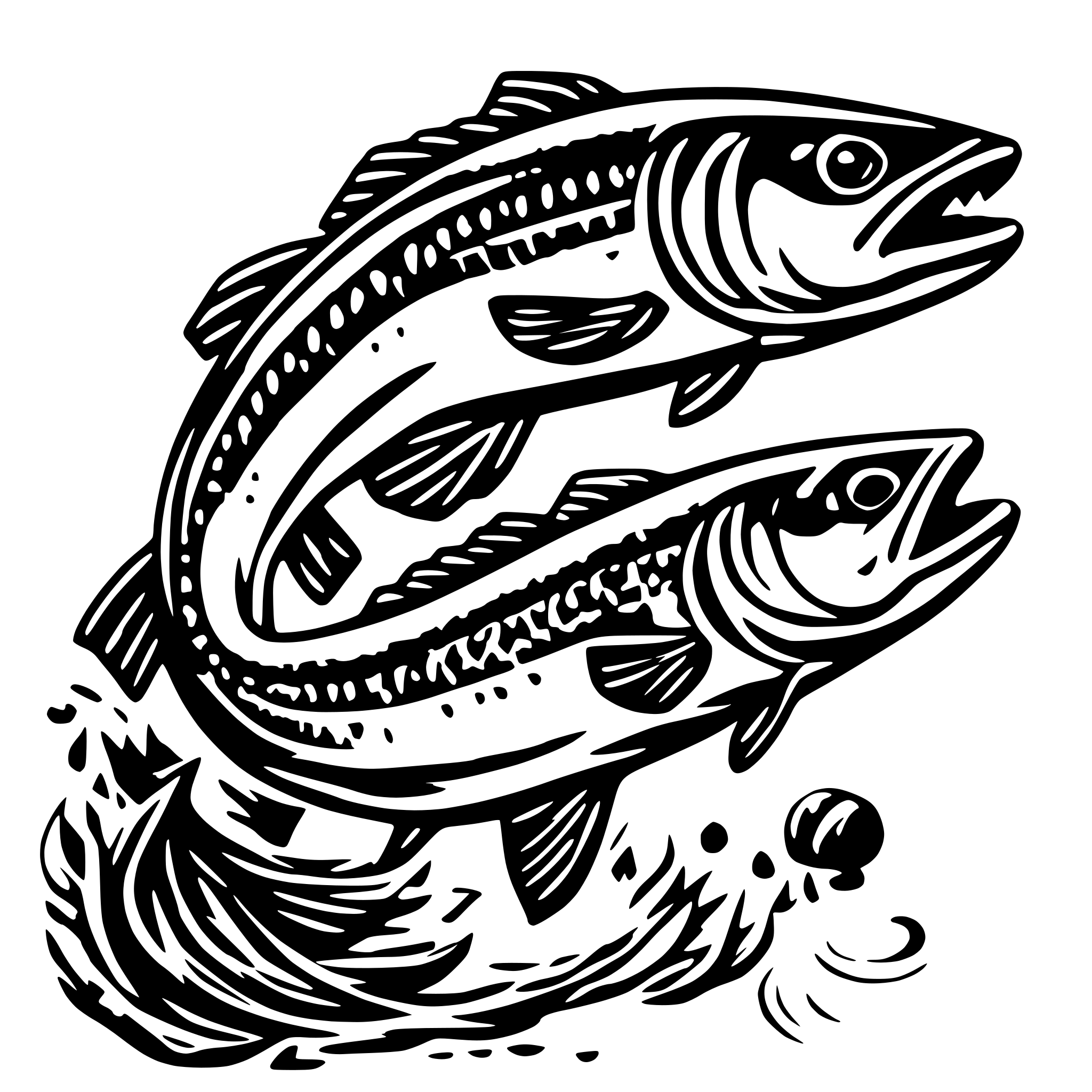 AI-generated SVG of 'native salmon'