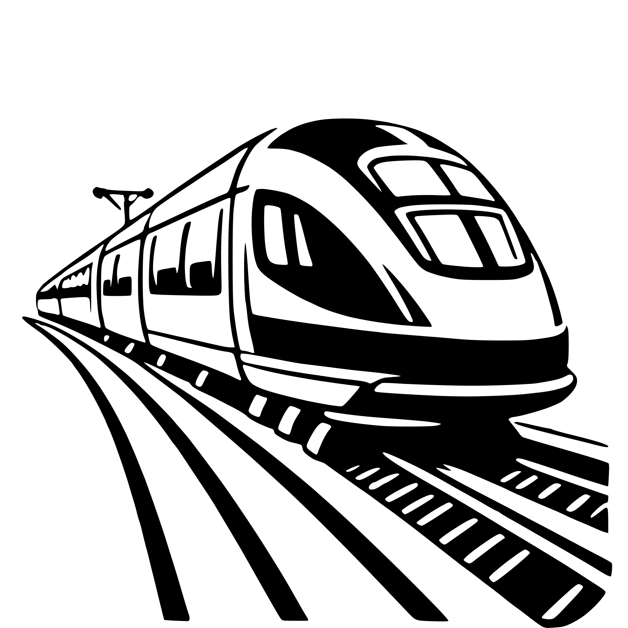 AI-generated SVG of 'maglev train'