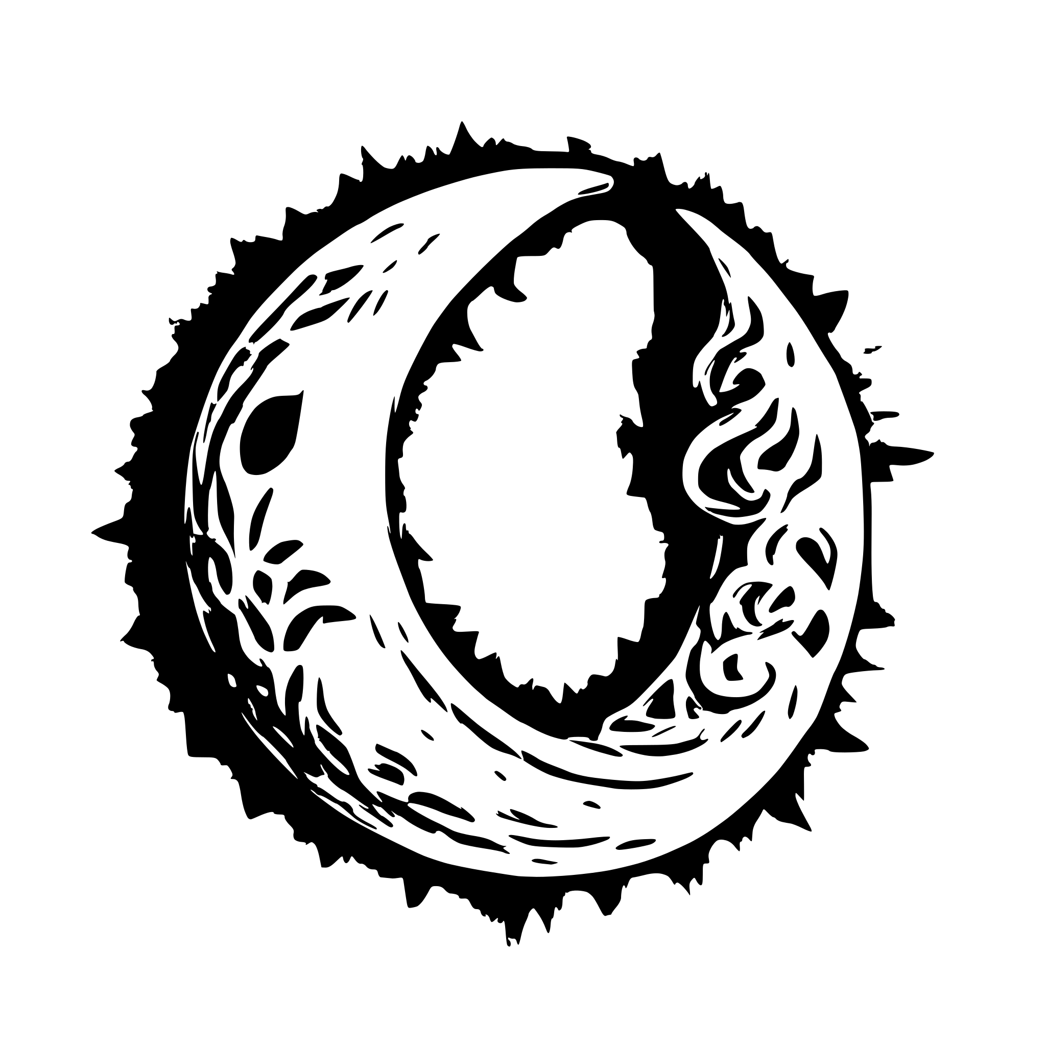 AI-generated SVG of 'crescent moon made from yarn'