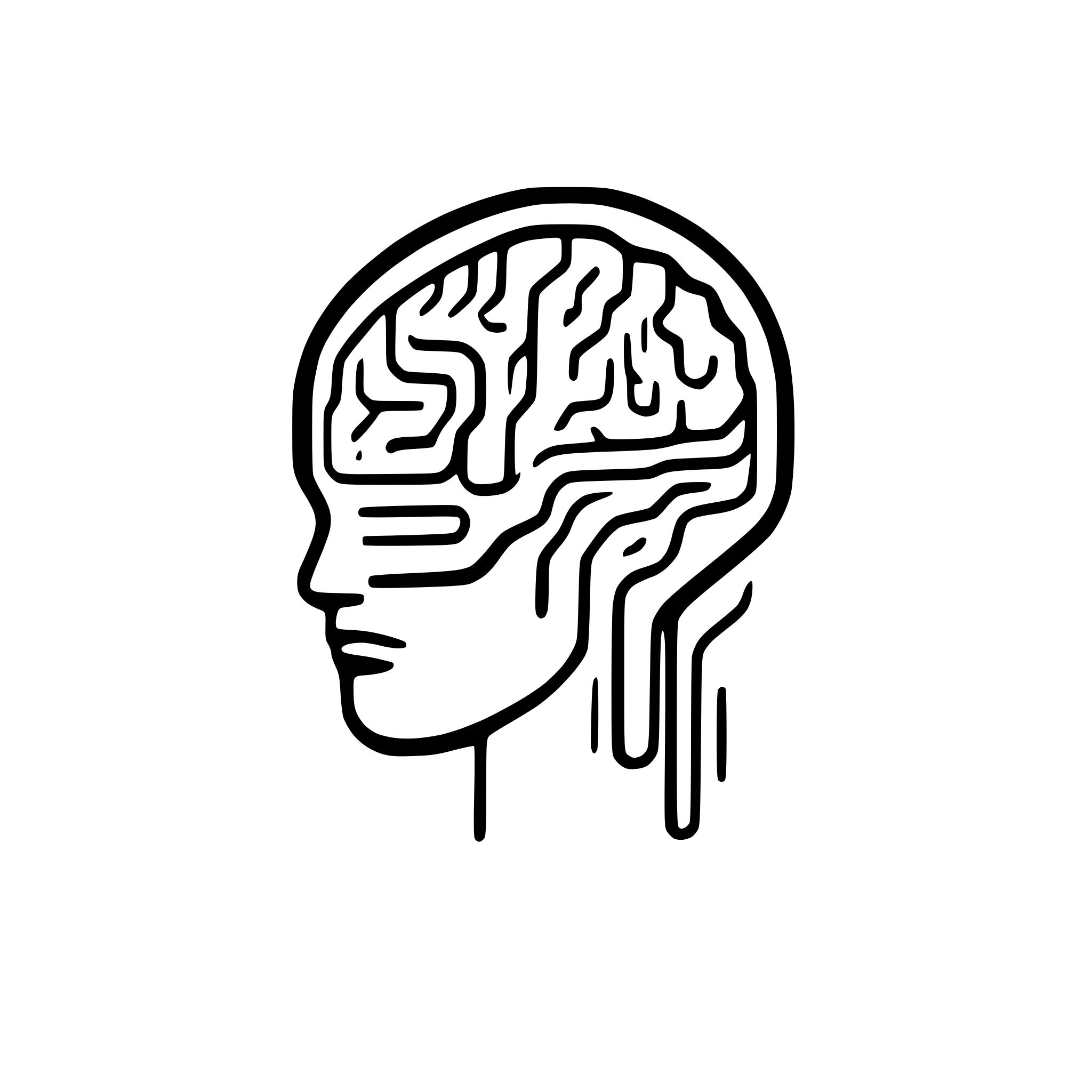 AI-generated SVG of a a circuit brain