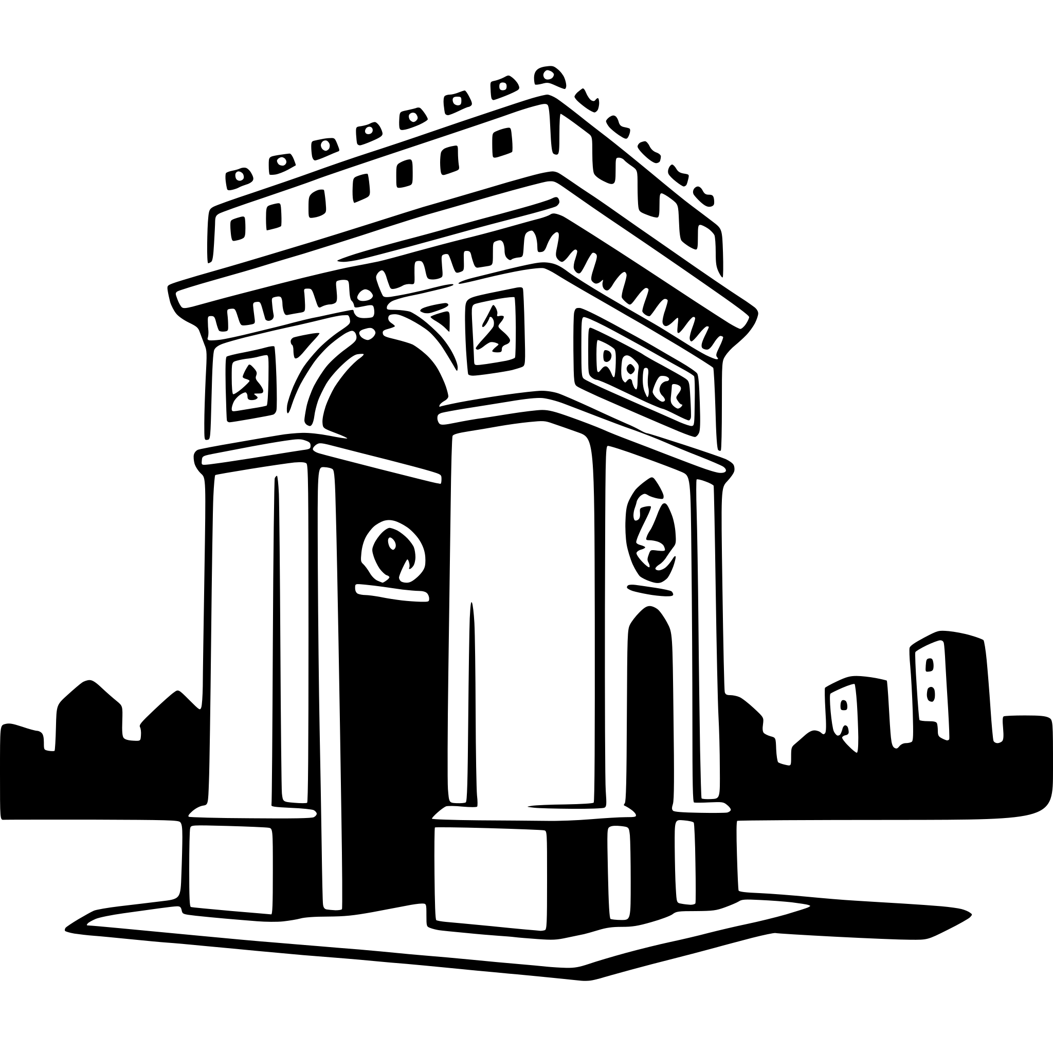 AI-generated SVG of a arc de triomphe