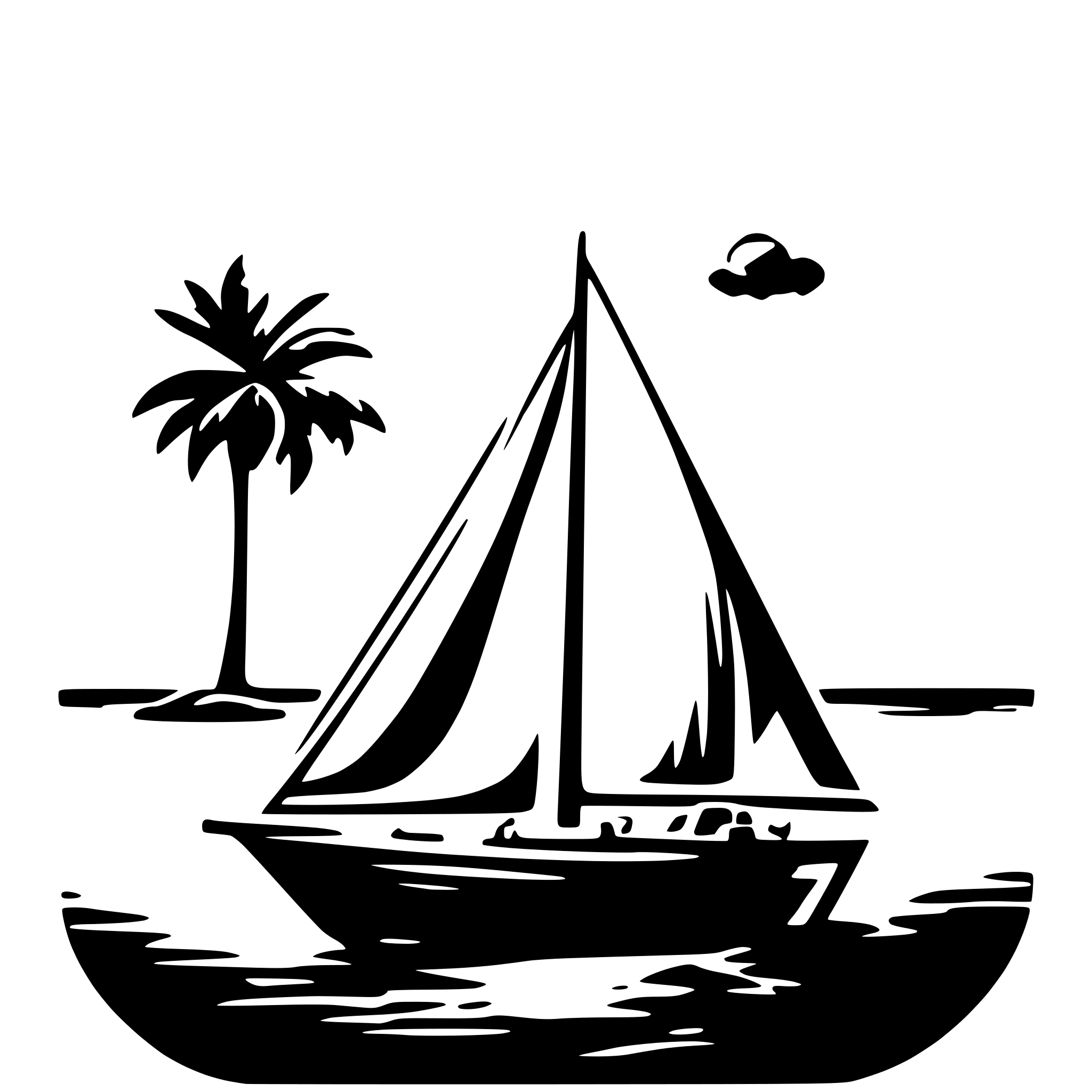 AI-generated SVG of 'paradise sailing'