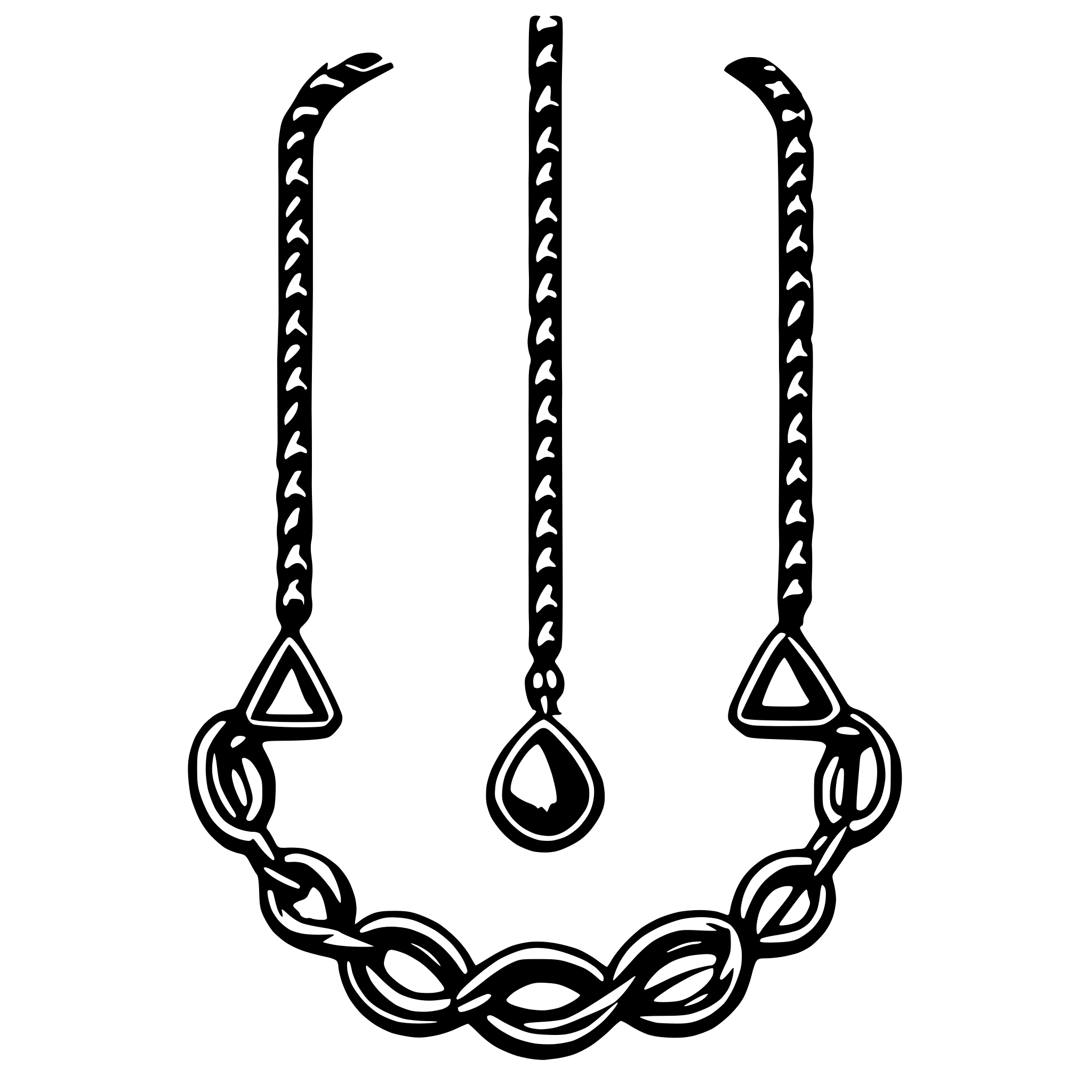 AI-generated SVG of 'gold neklace'