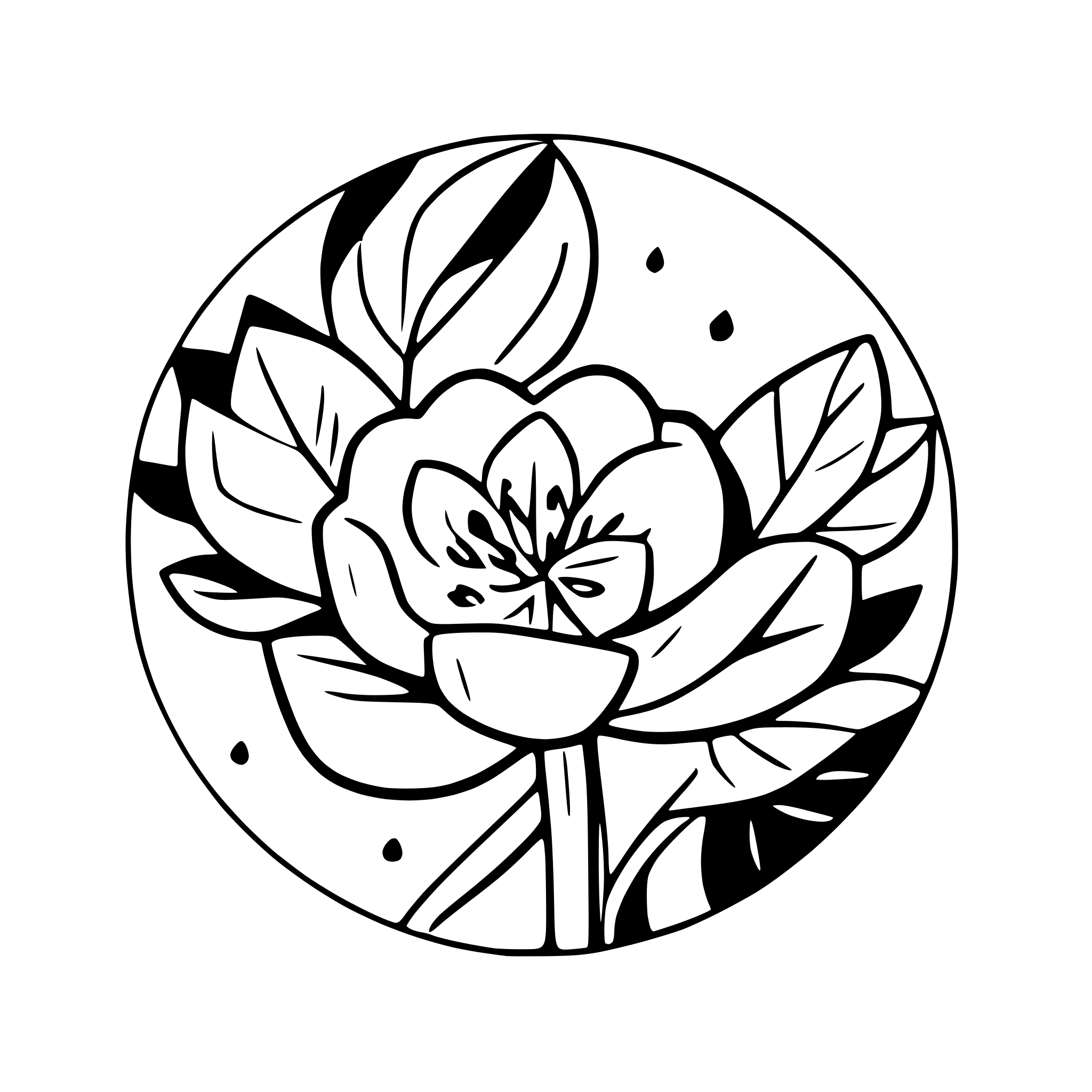 AI-generated SVG of a mandala with floral patterns