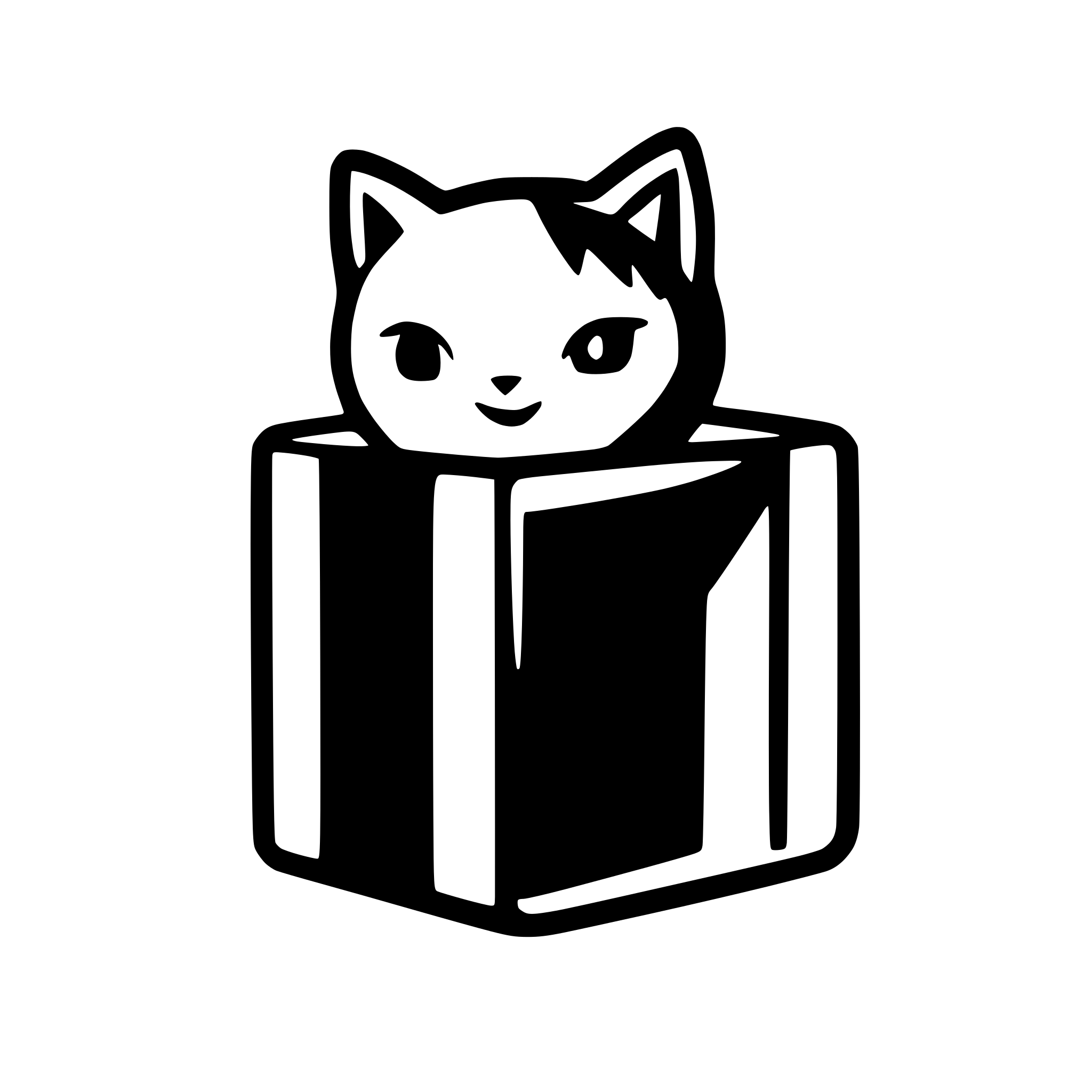 AI-generated SVG of a a box with just cat ears, no cats.