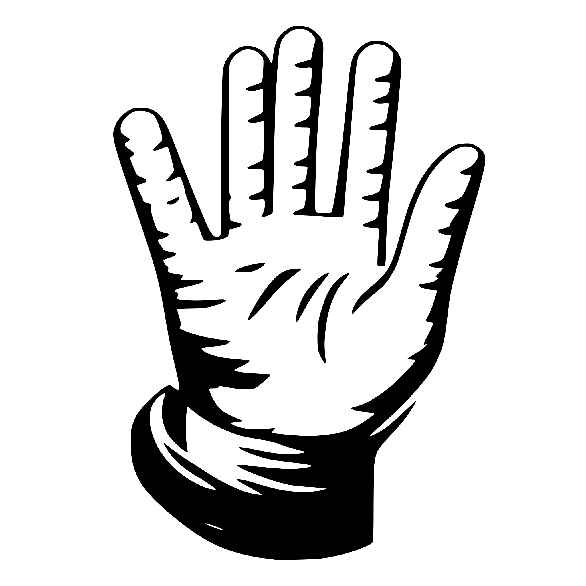 AI-generated SVG of 'A waving hand'