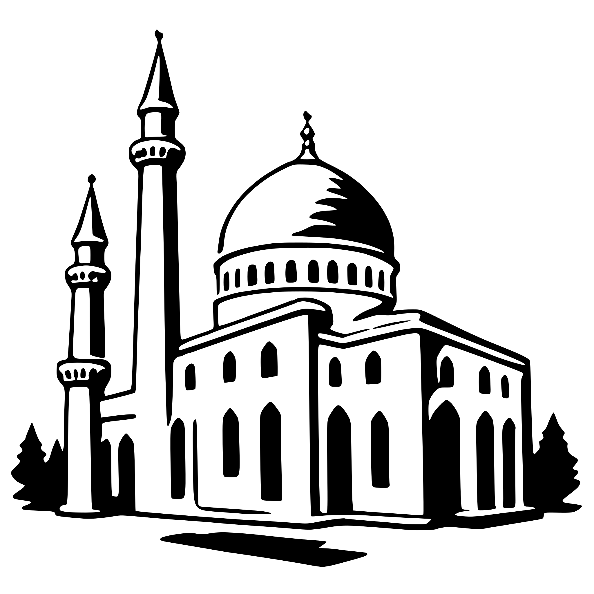 AI-generated SVG of a blue mosque