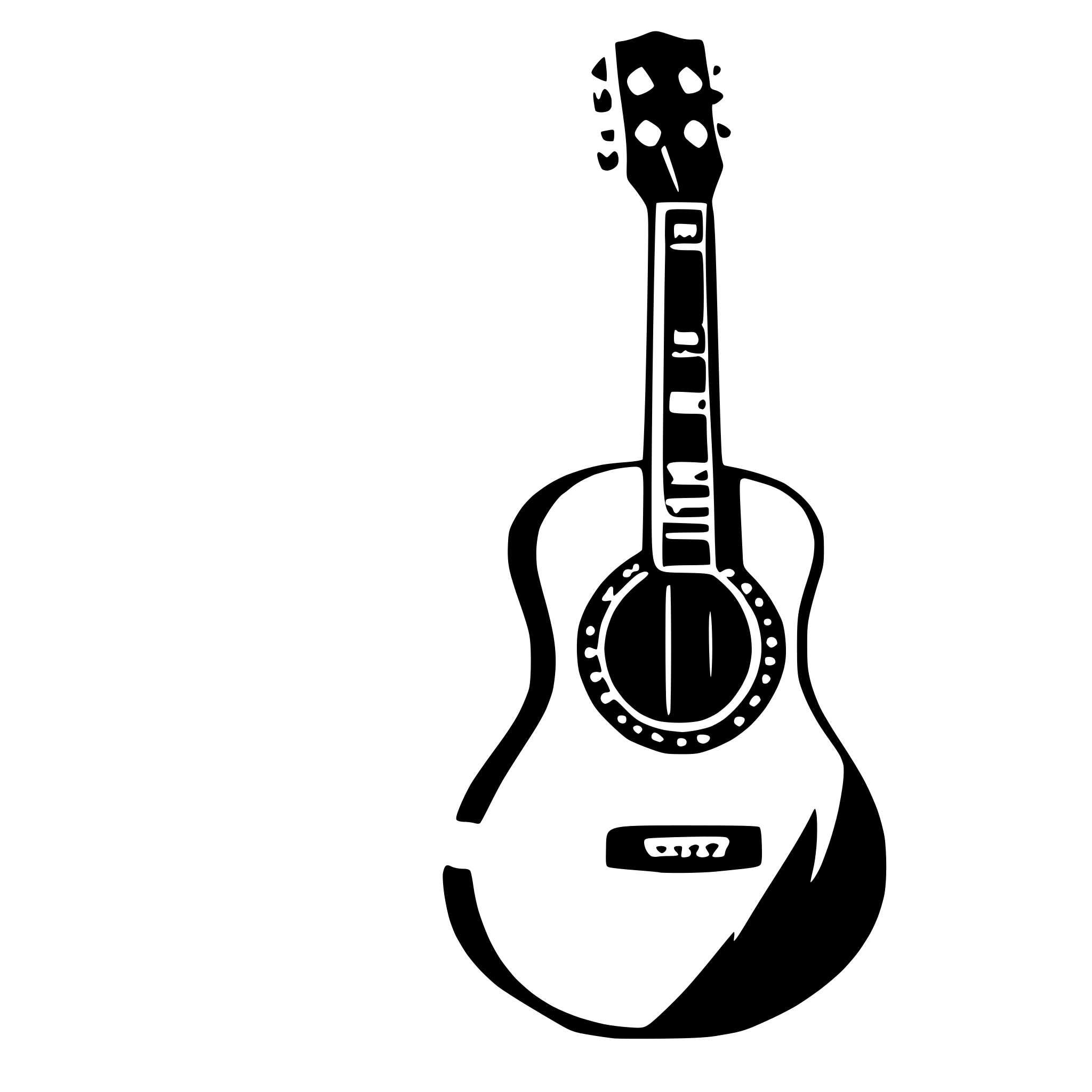 AI-generated SVG of a guitar flat style