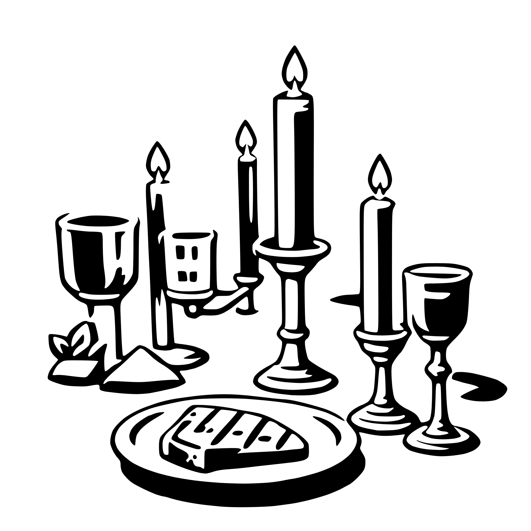 AI-generated SVG of a candlelight dinner