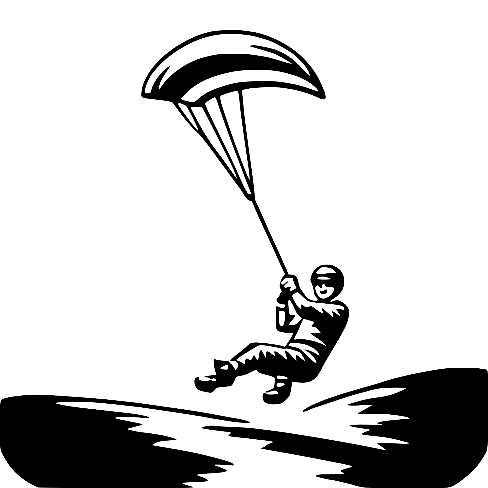 AI-generated SVG of a paraglider