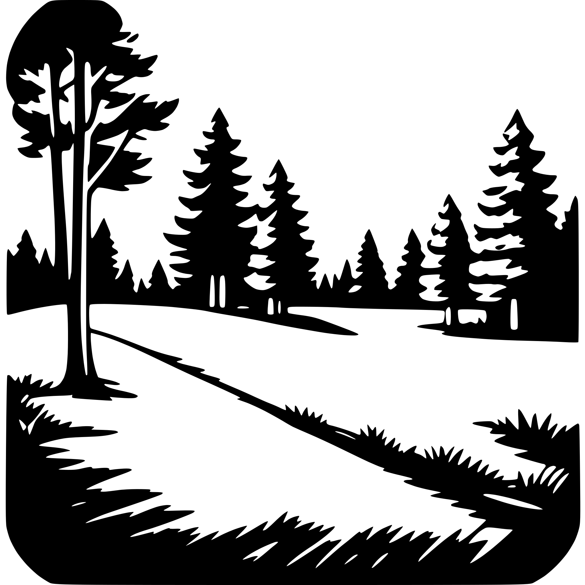 AI-generated SVG of 'forest glade'