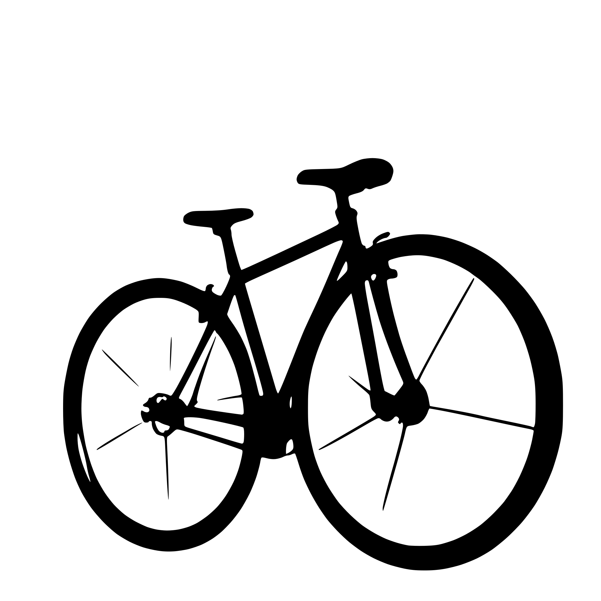AI-generated SVG of a a cycle silhouette vector with a white background