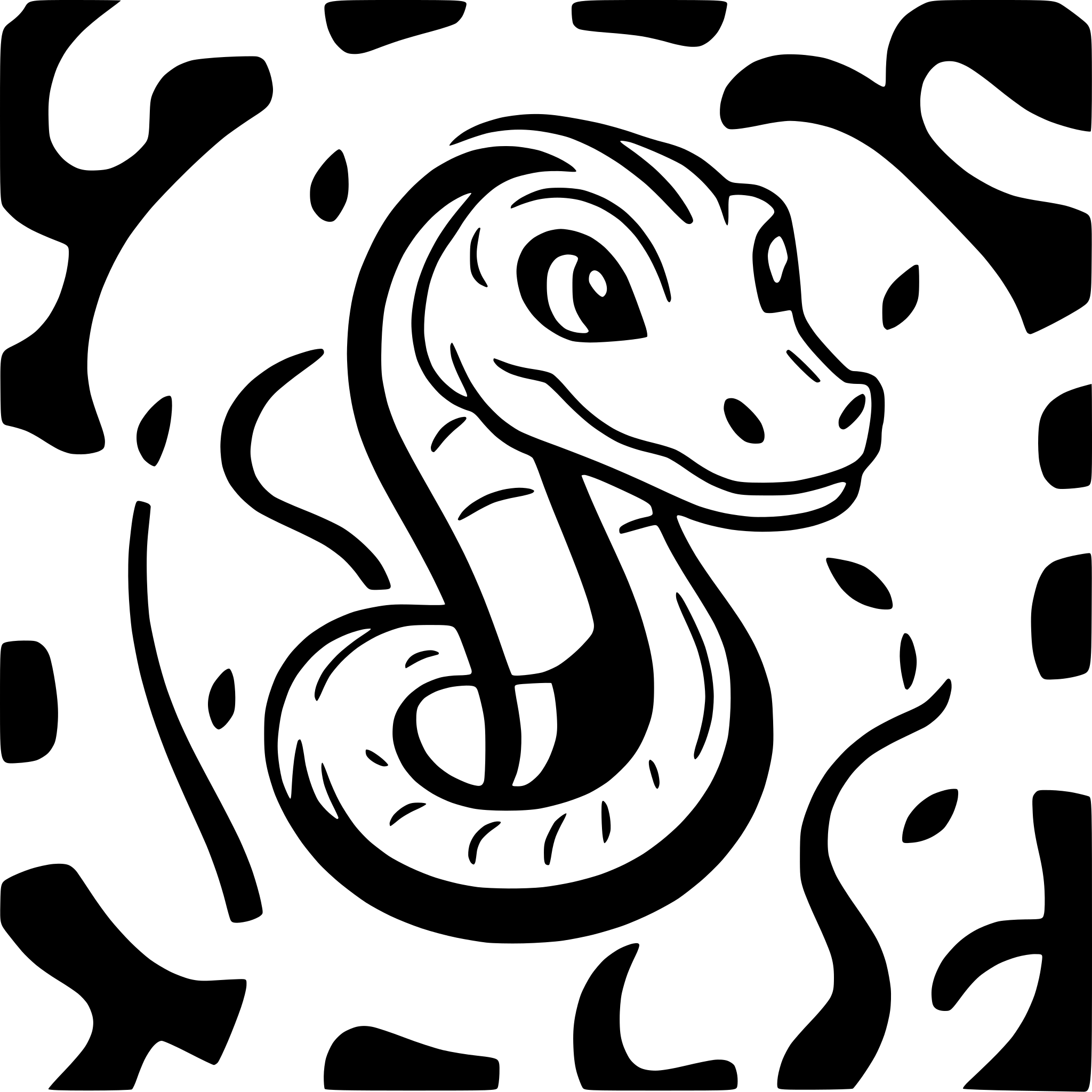 AI-generated SVG of a lunar new year snake not red