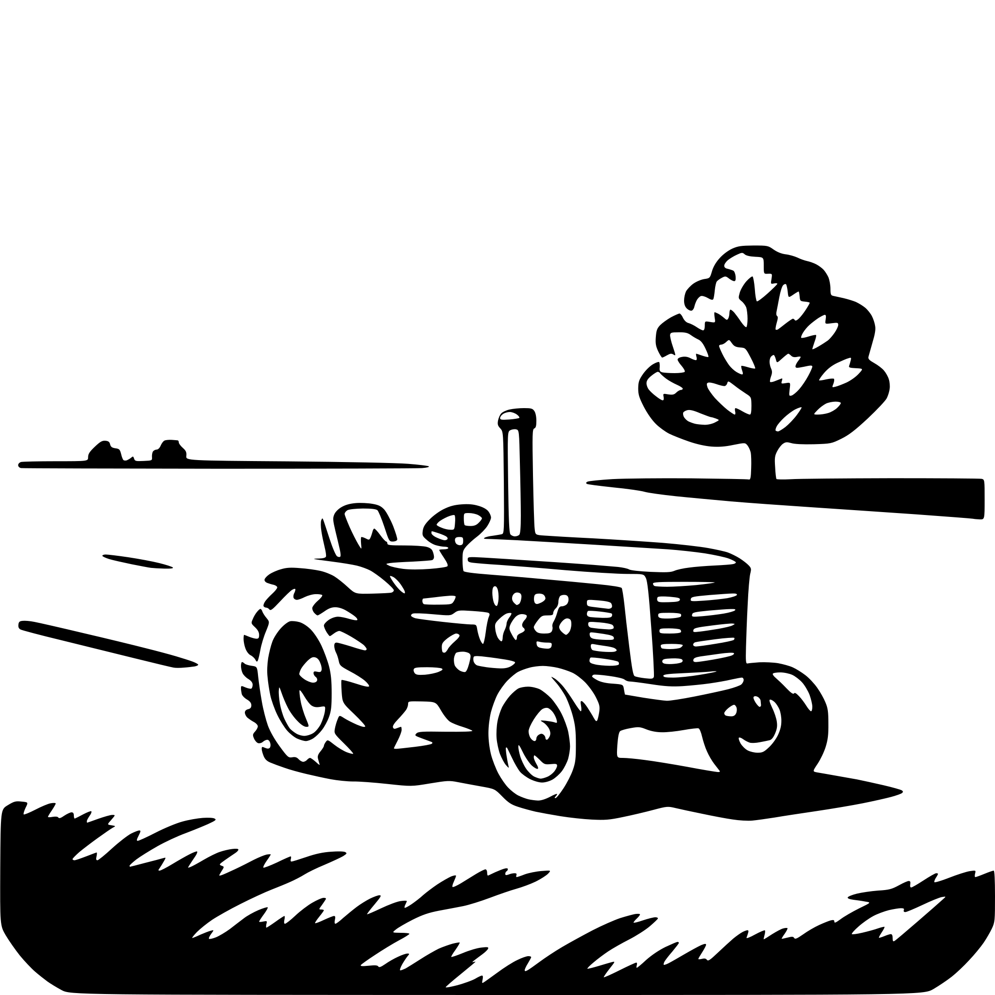 AI-generated SVG of 'tractor in field'