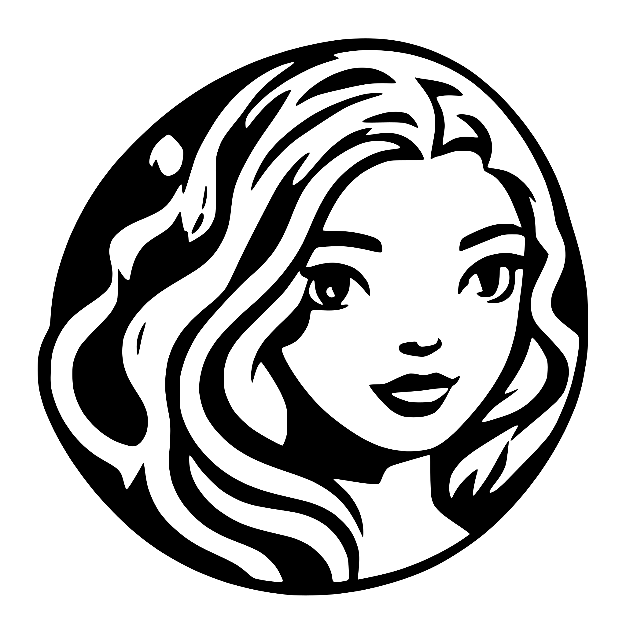 AI-generated SVG of a A girl's hair with full, rich looking volume
