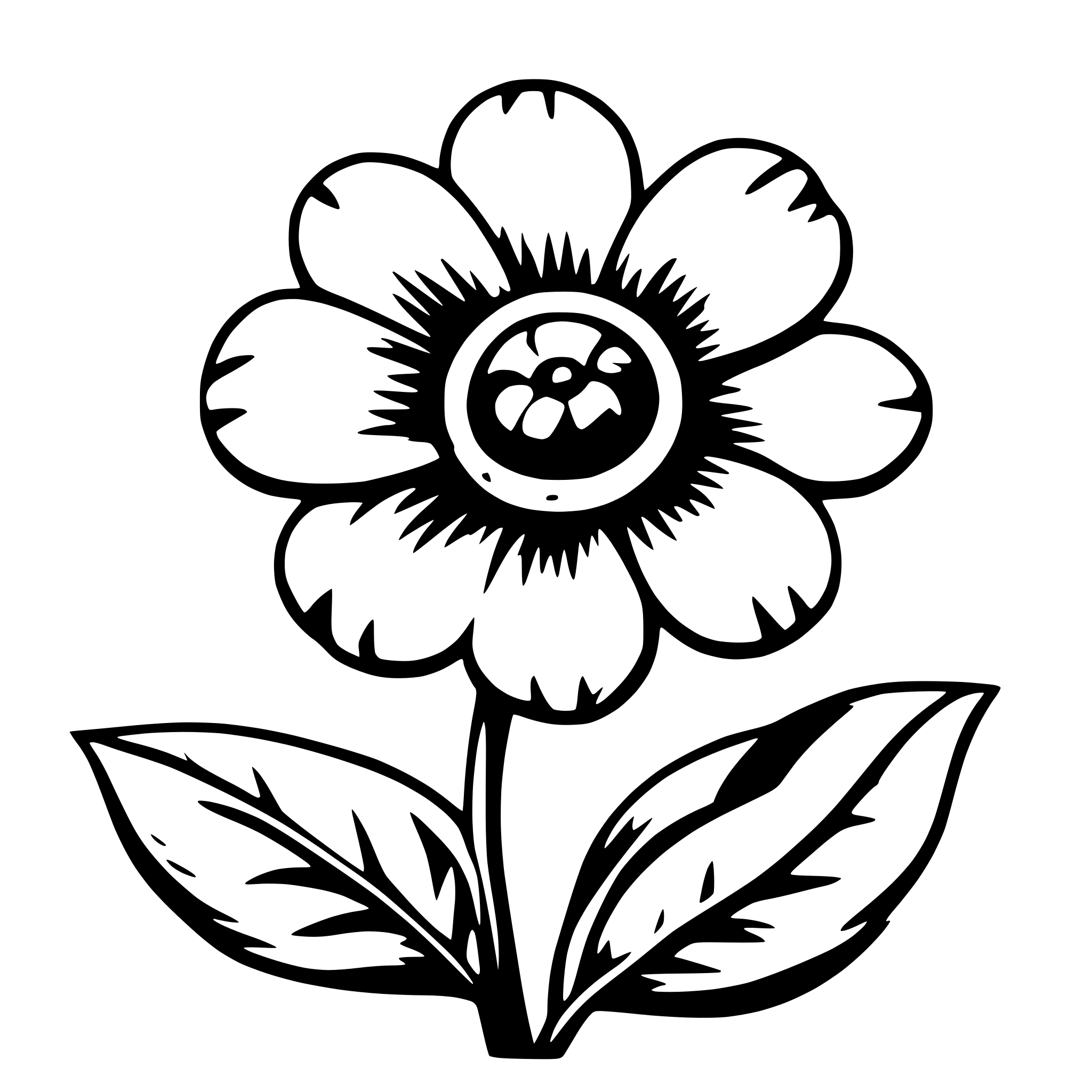 AI-generated SVG of a flower