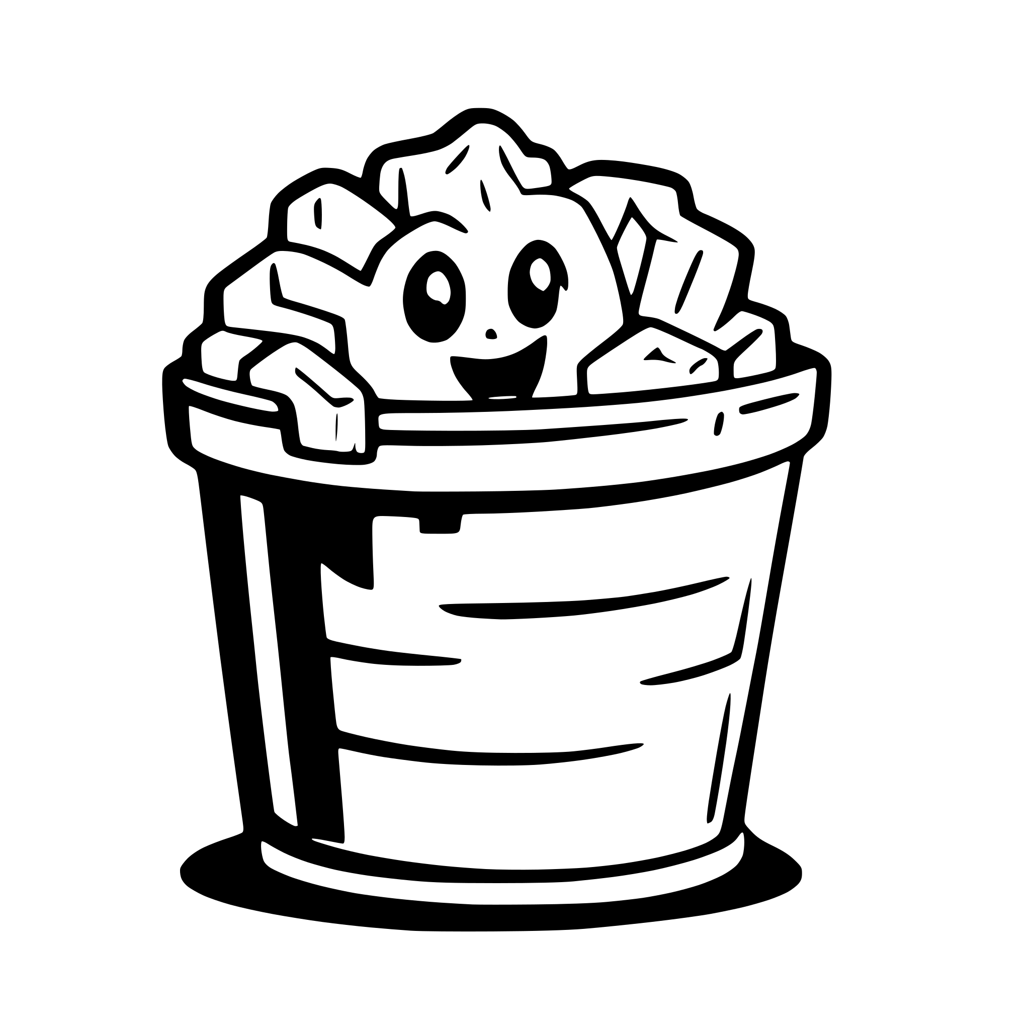 AI-generated SVG of a create a trash basket