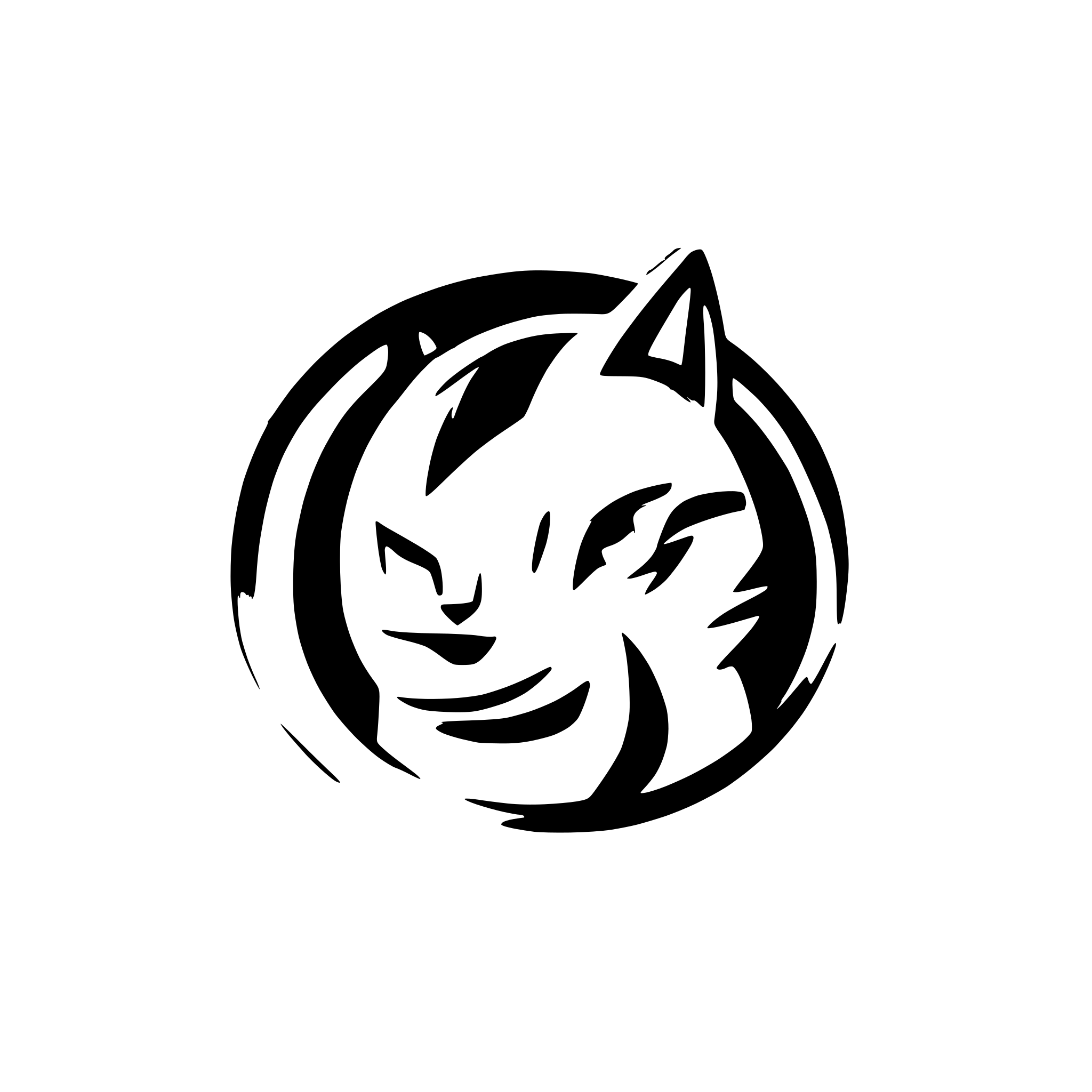 AI-generated SVG of 'simplified cat head inside circle'