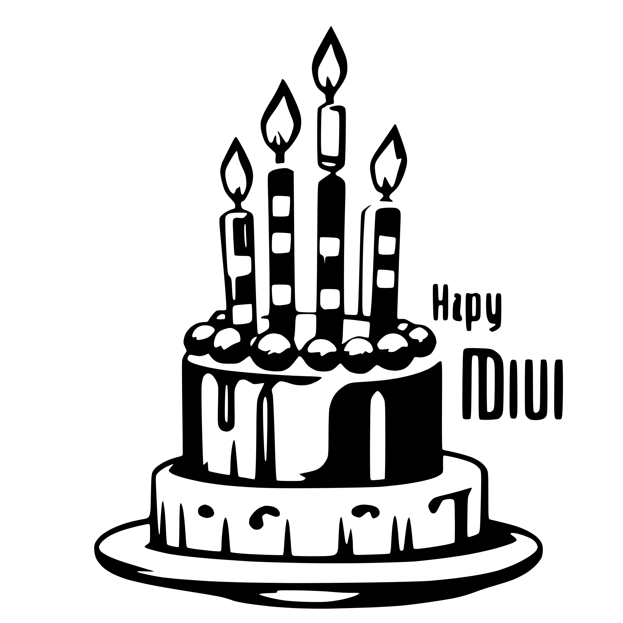 AI-generated SVG of a happy birthday