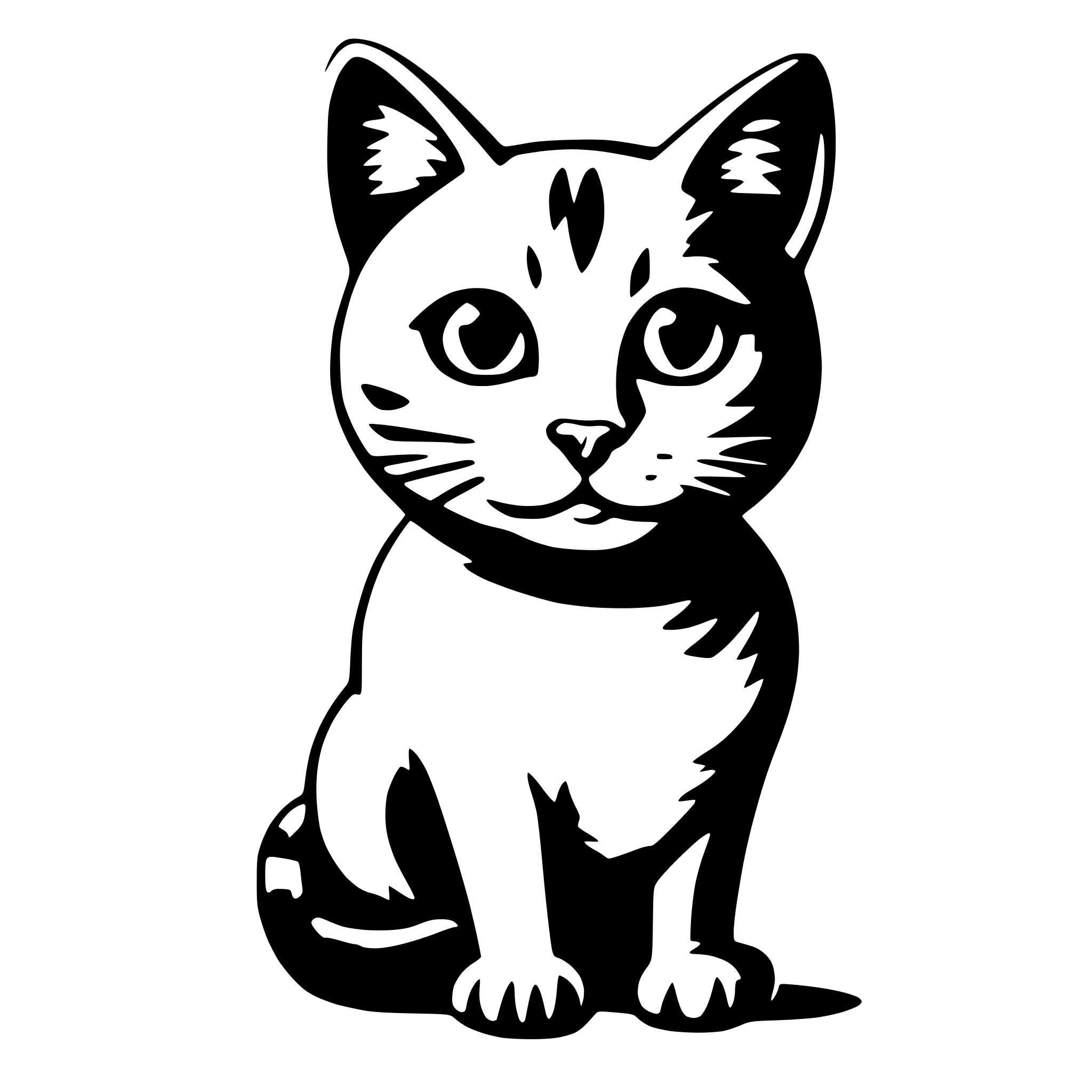 AI-generated SVG of 'cat'