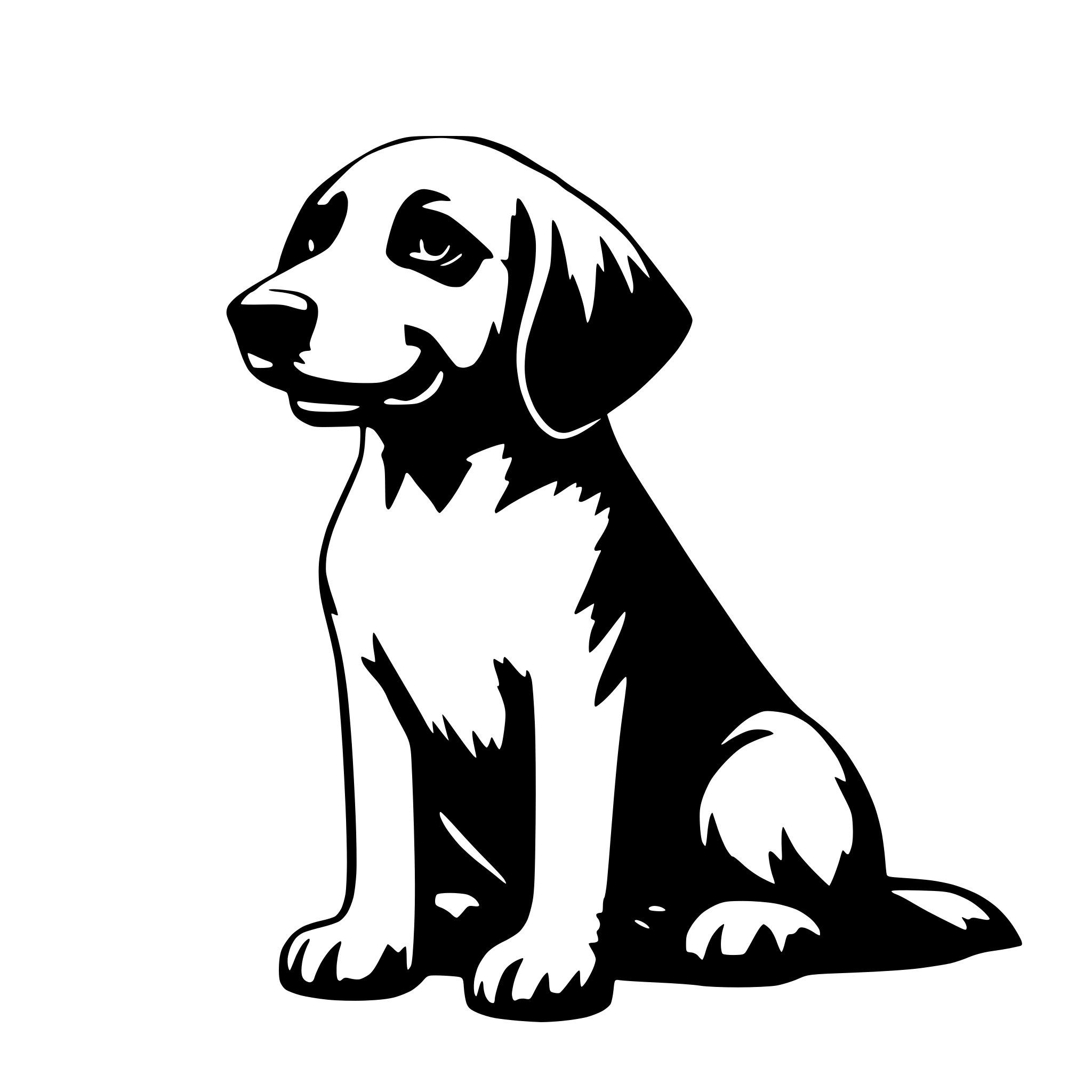 AI-generated SVG of 'dog sitting'
