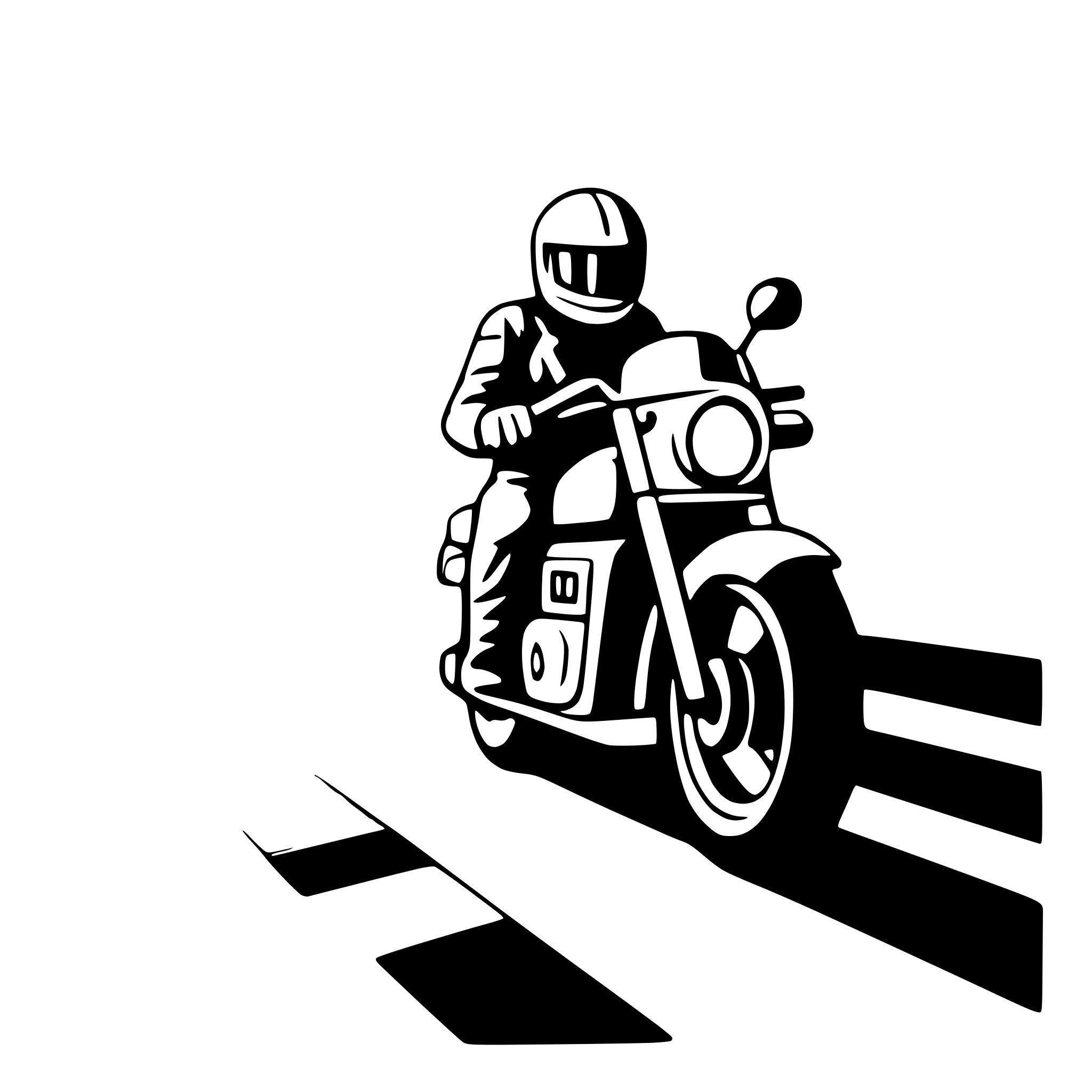 AI-generated SVG of 'motorcycle on open road'