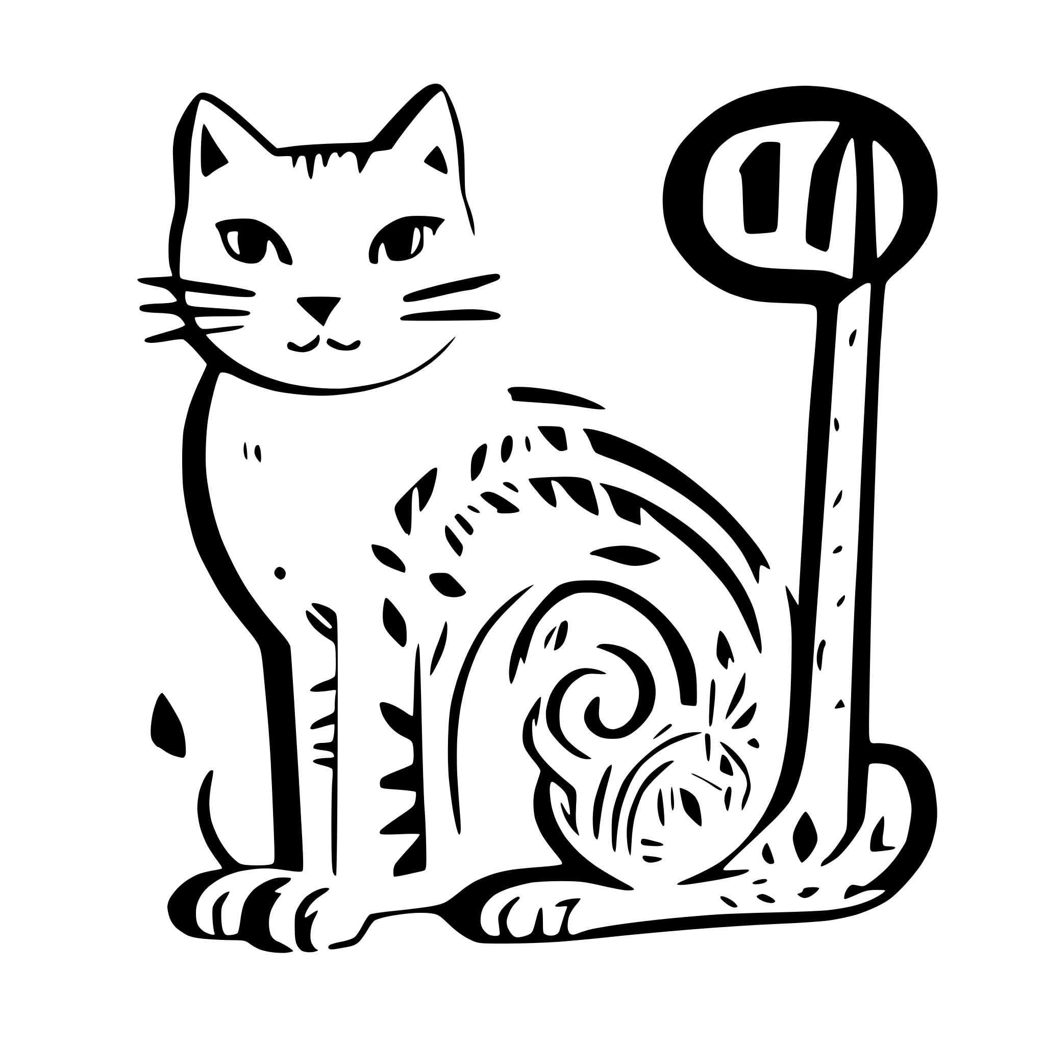 AI-generated SVG of a cat with number 42 on its body
