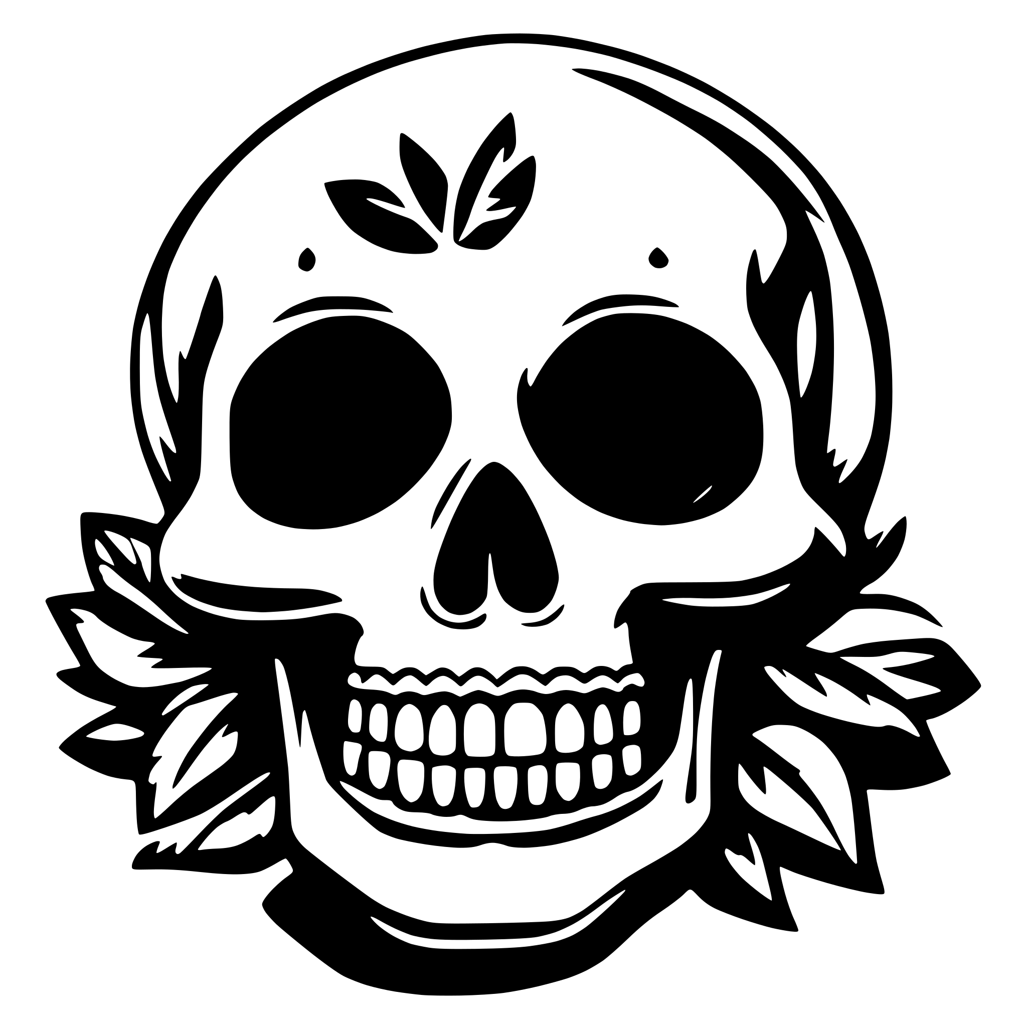 AI-generated SVG of 'Sugar skull'