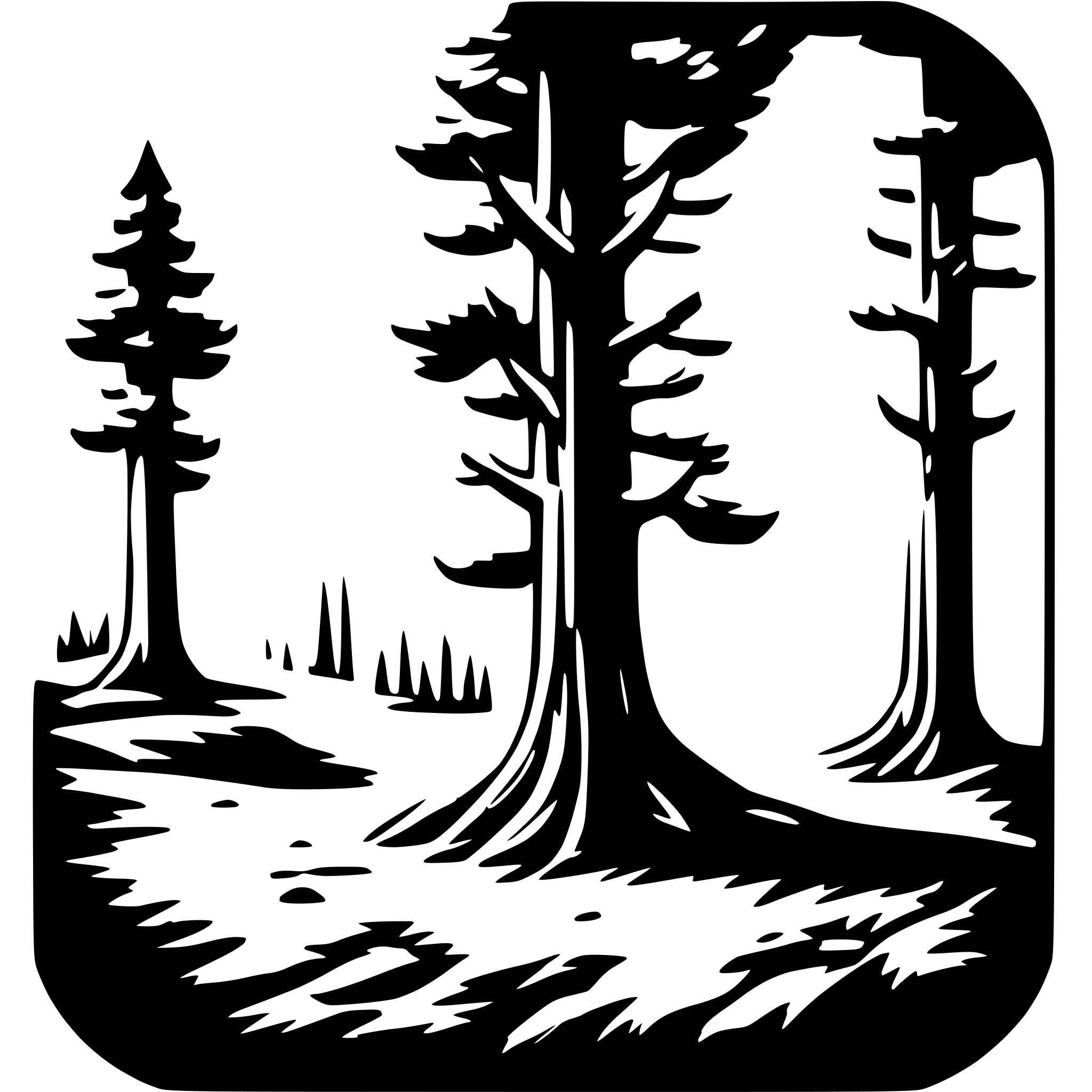 AI-generated SVG of 'old forest'