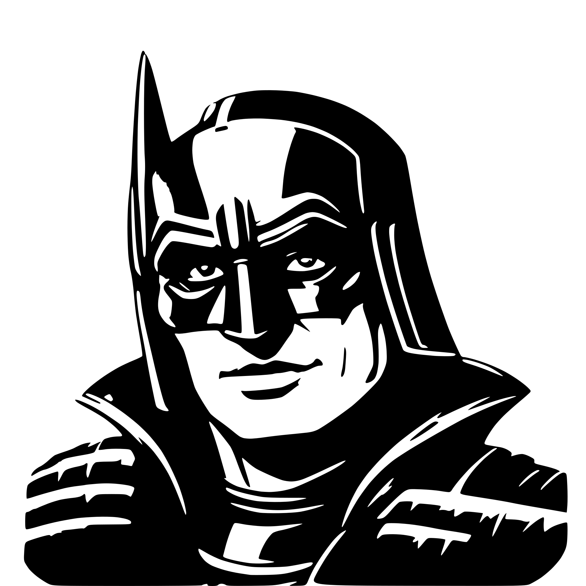 AI-generated SVG of 'bane the batman villian'