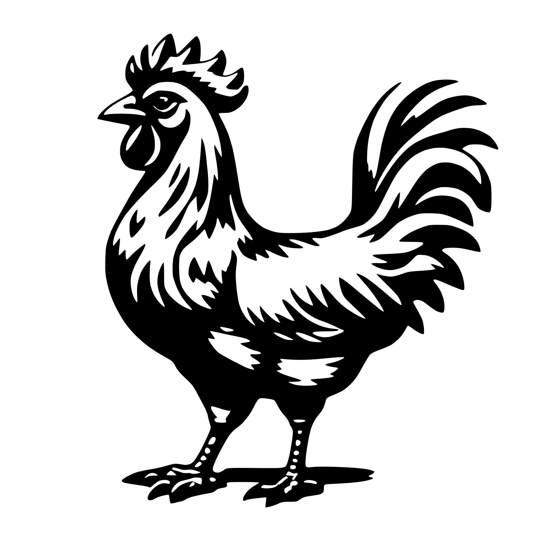 AI-generated SVG of 'rooster'