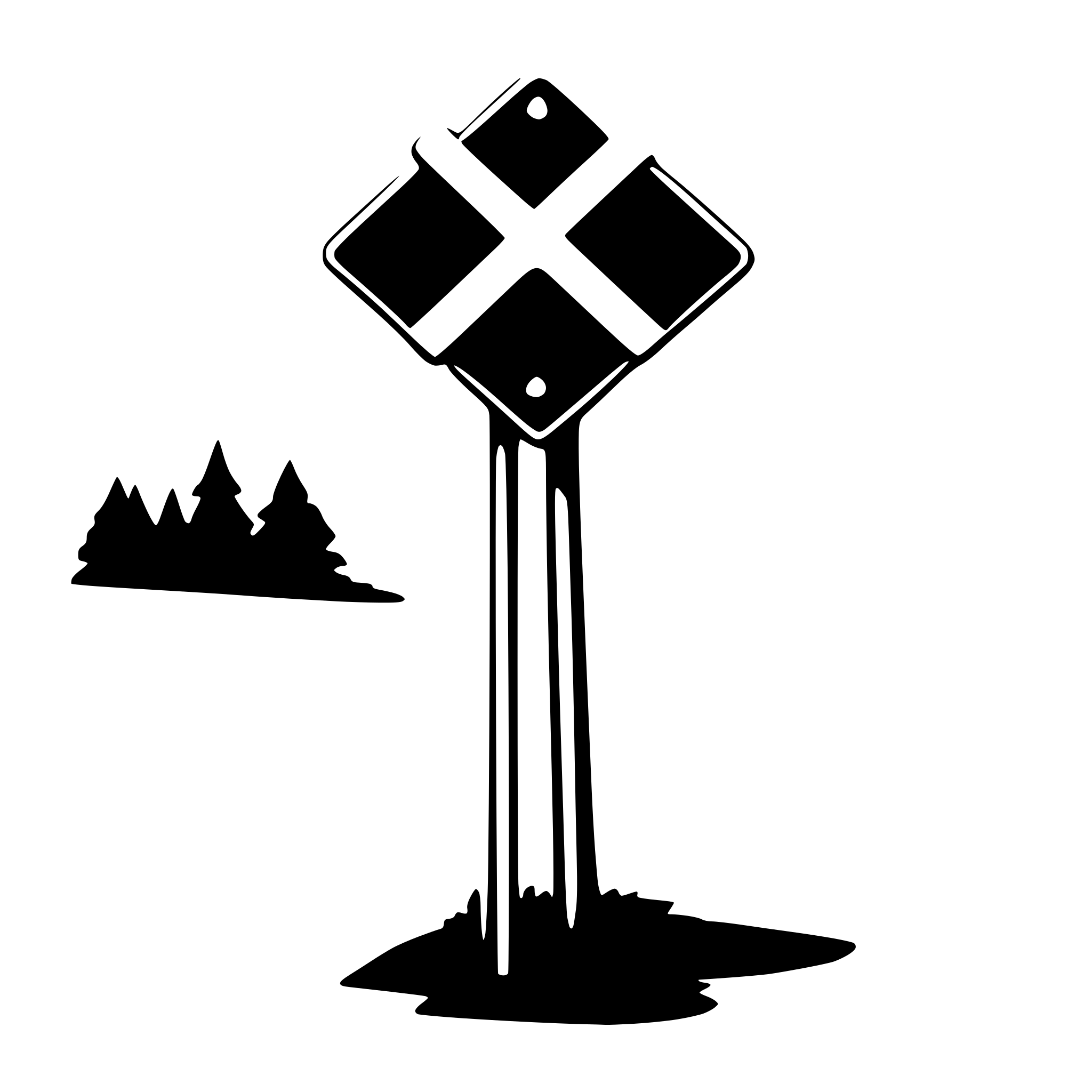 AI-generated SVG of 'road sign with X'
