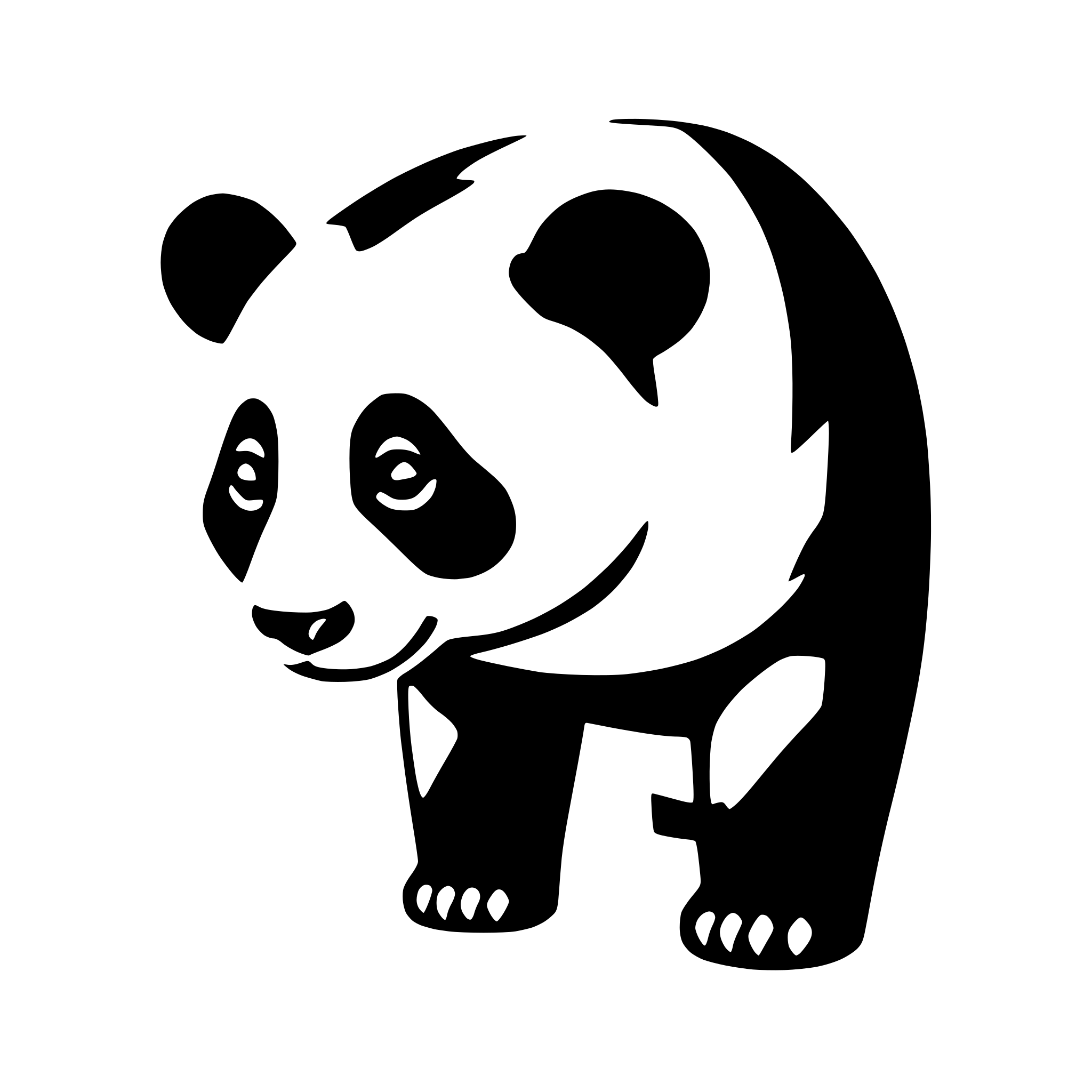 AI-generated SVG of a panda