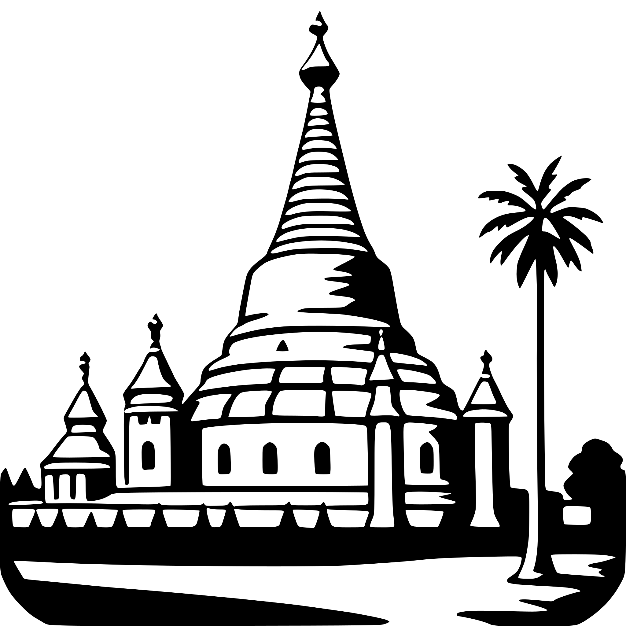 AI-generated SVG of 'shwedagon pagoda'