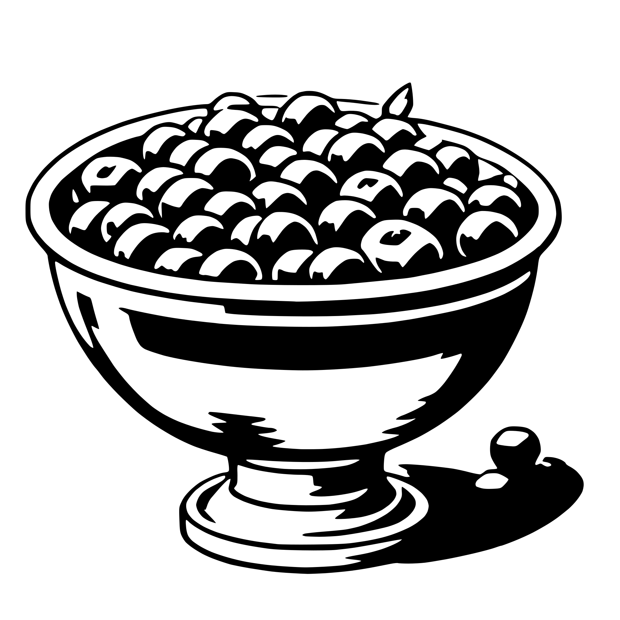AI-generated SVG of a punch bowl