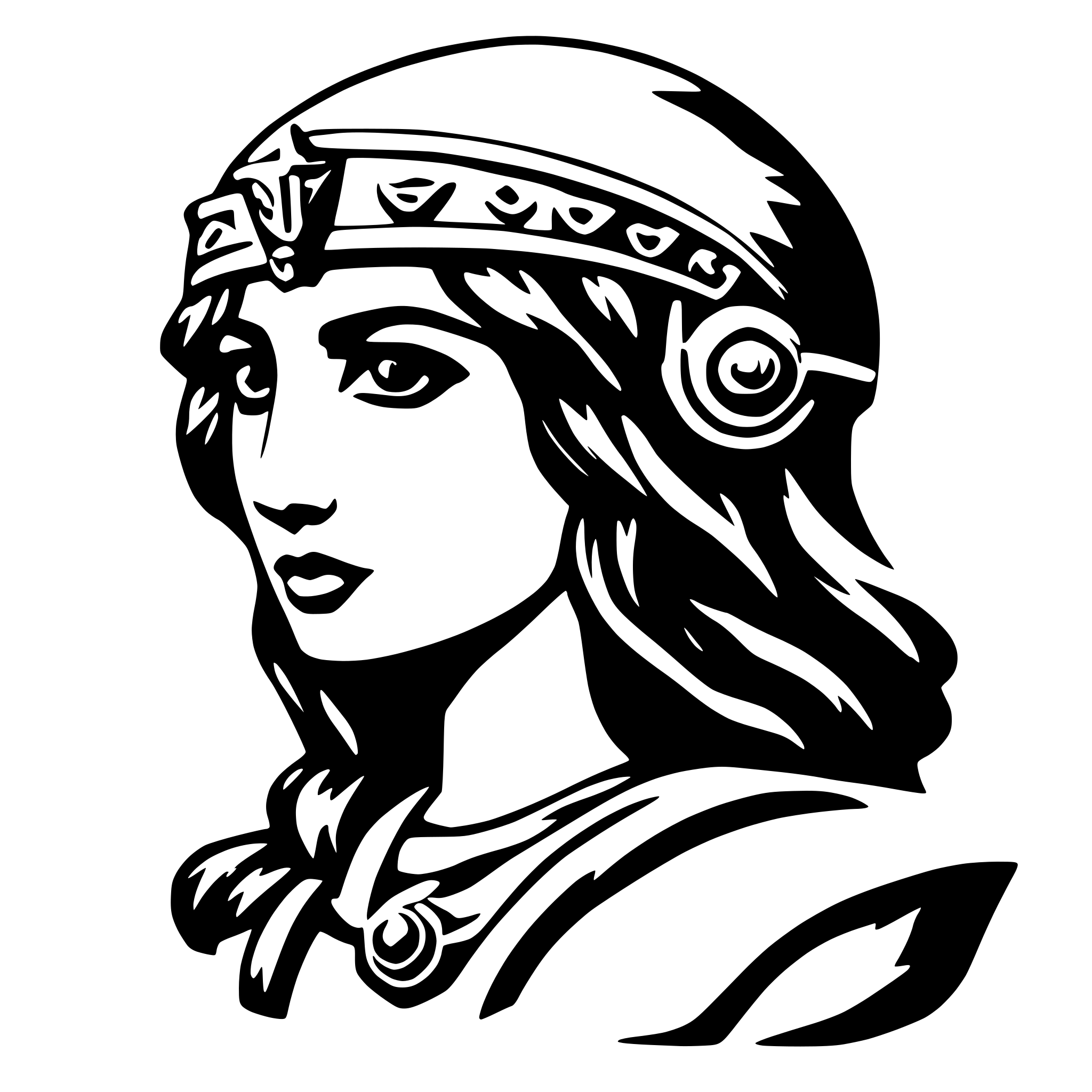 AI-generated SVG of a Athena