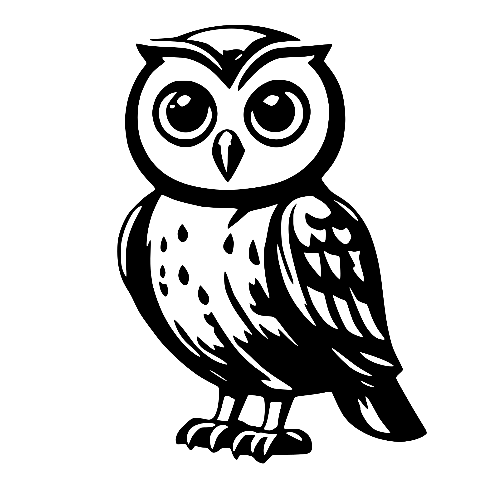AI-generated SVG of a owl