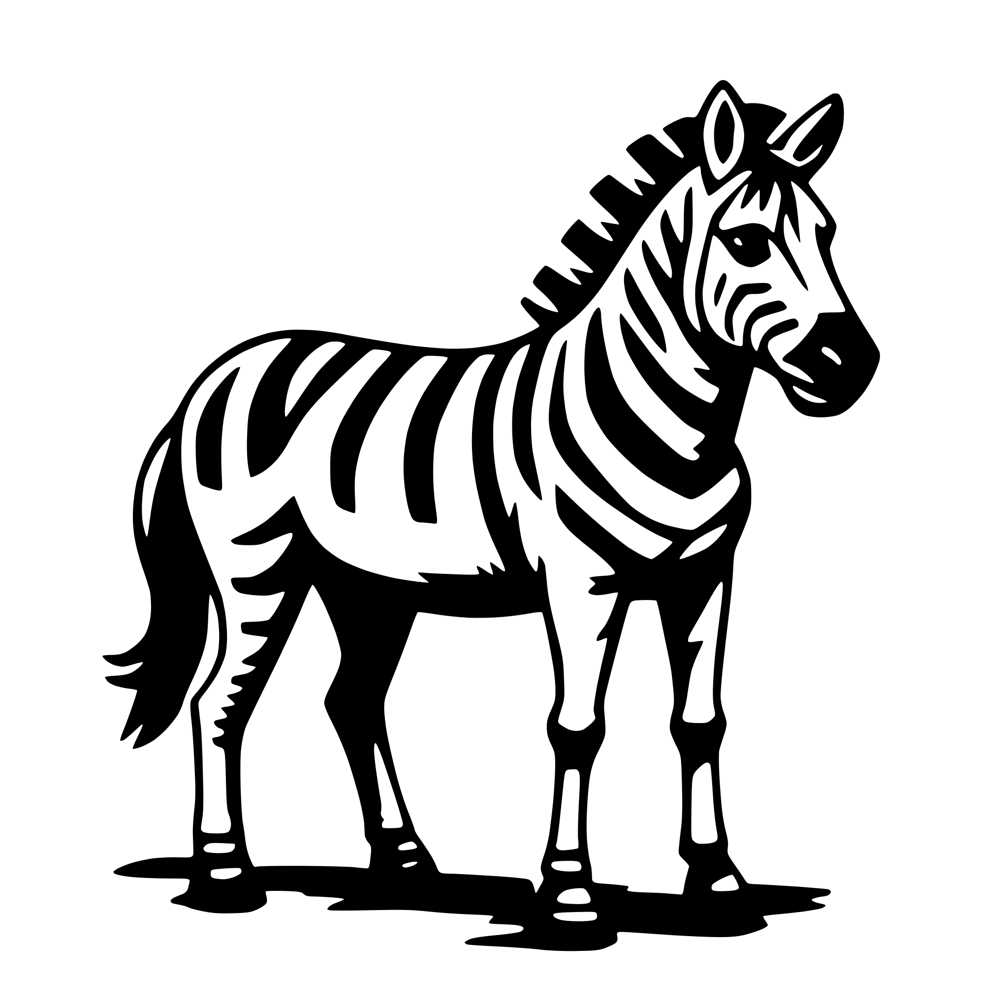 AI-generated SVG of 'zebra'