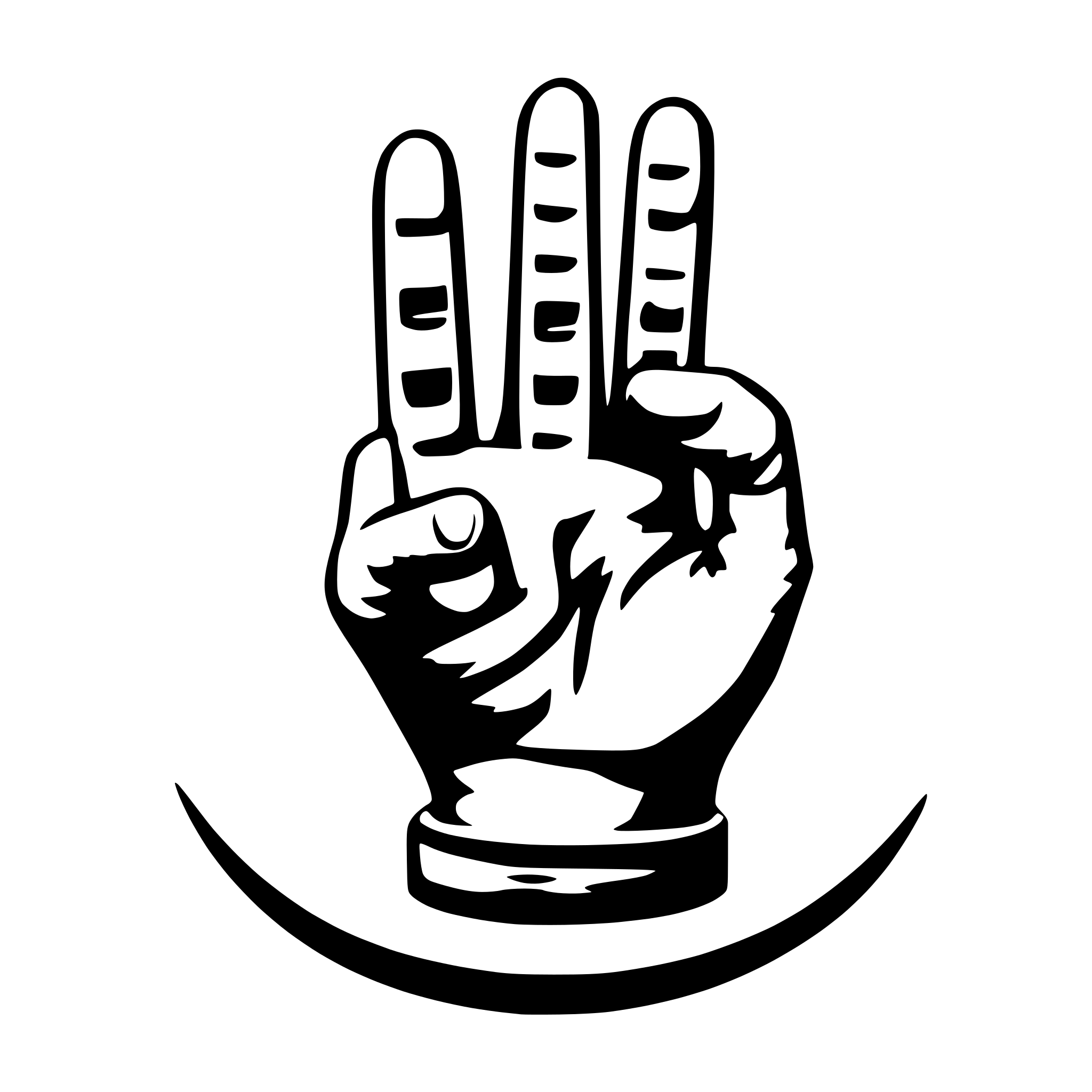 AI-generated SVG of a 1 coin with a hand with 6 fingers
