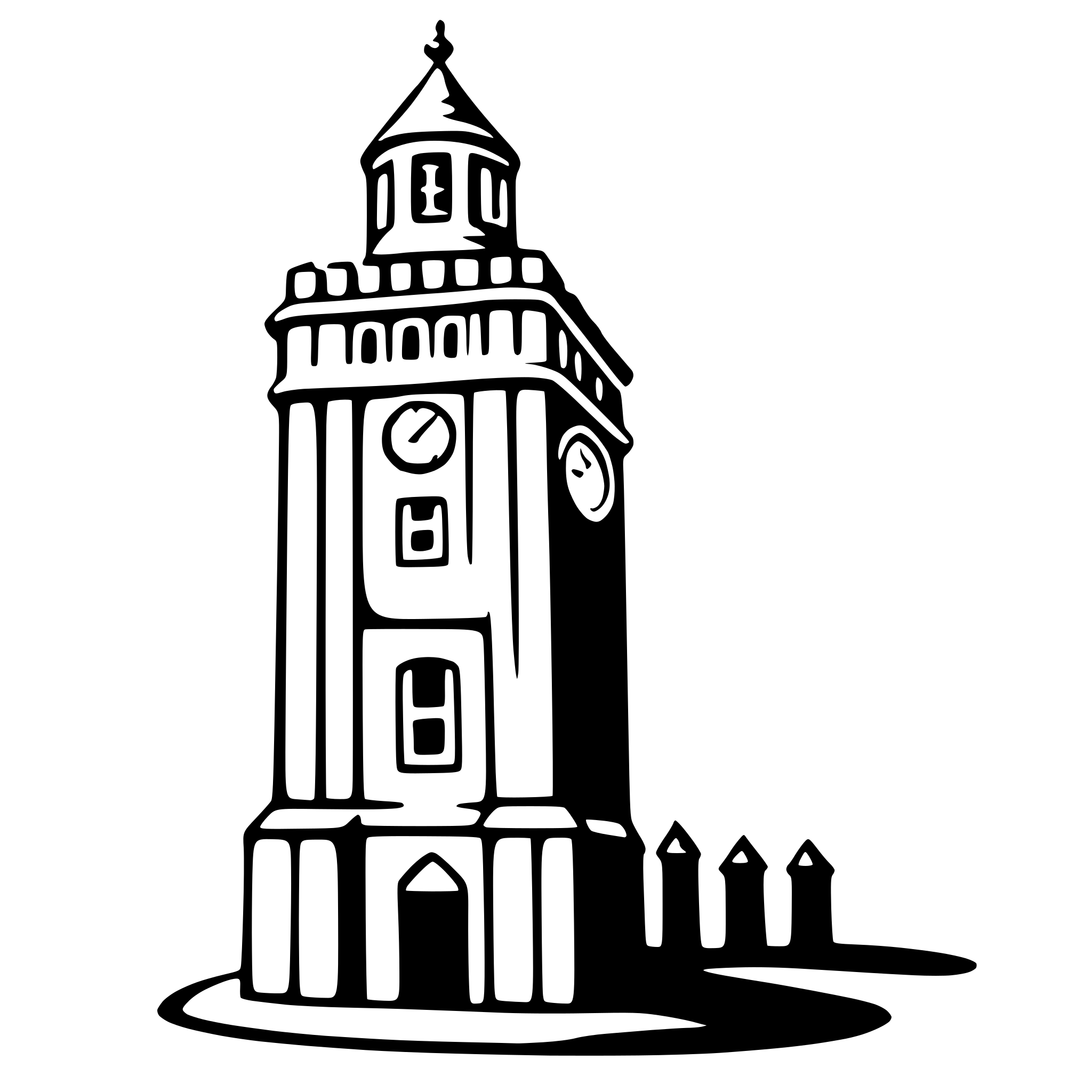 AI-generated SVG of a big ben